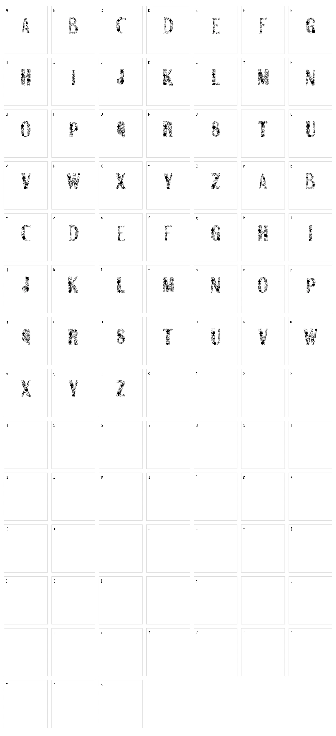 San Romero Character Set