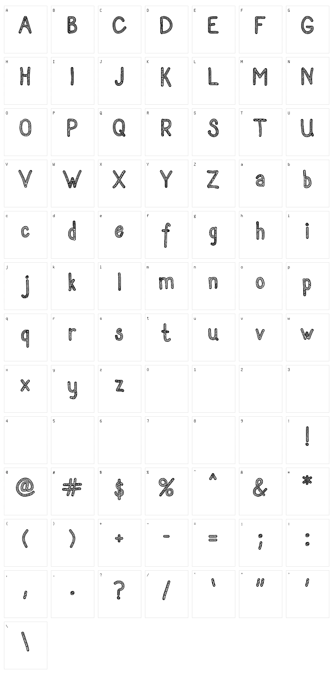 Sanzen Character Set