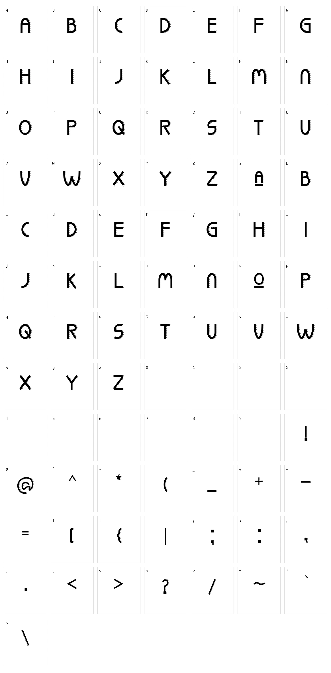 Sayurkol Character Set