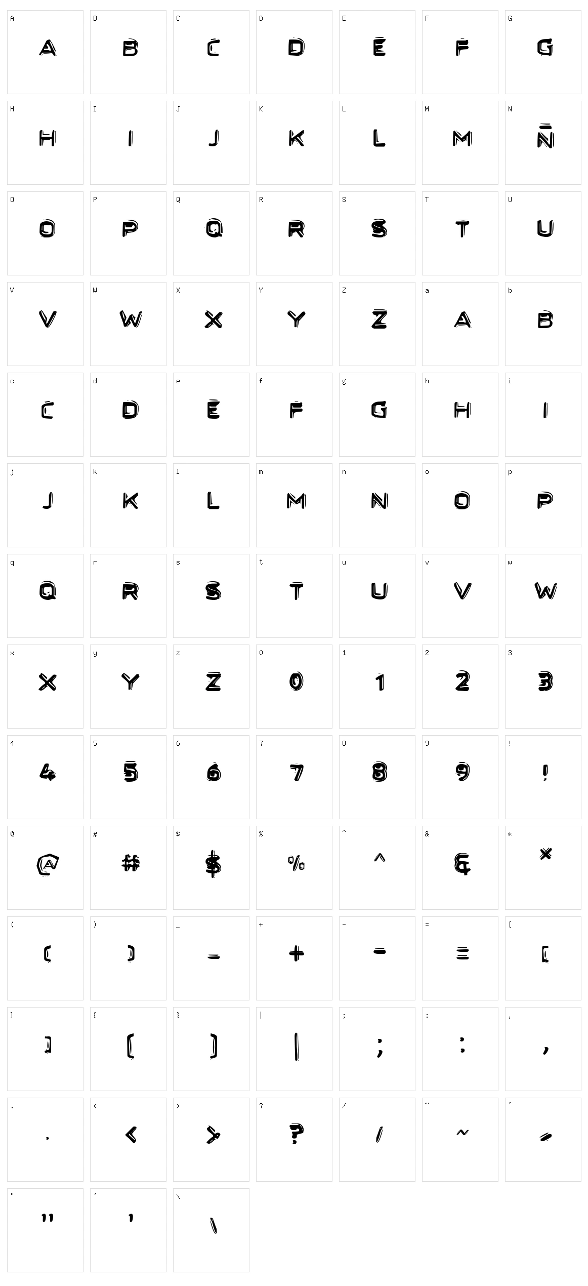 Secret Files Character Set