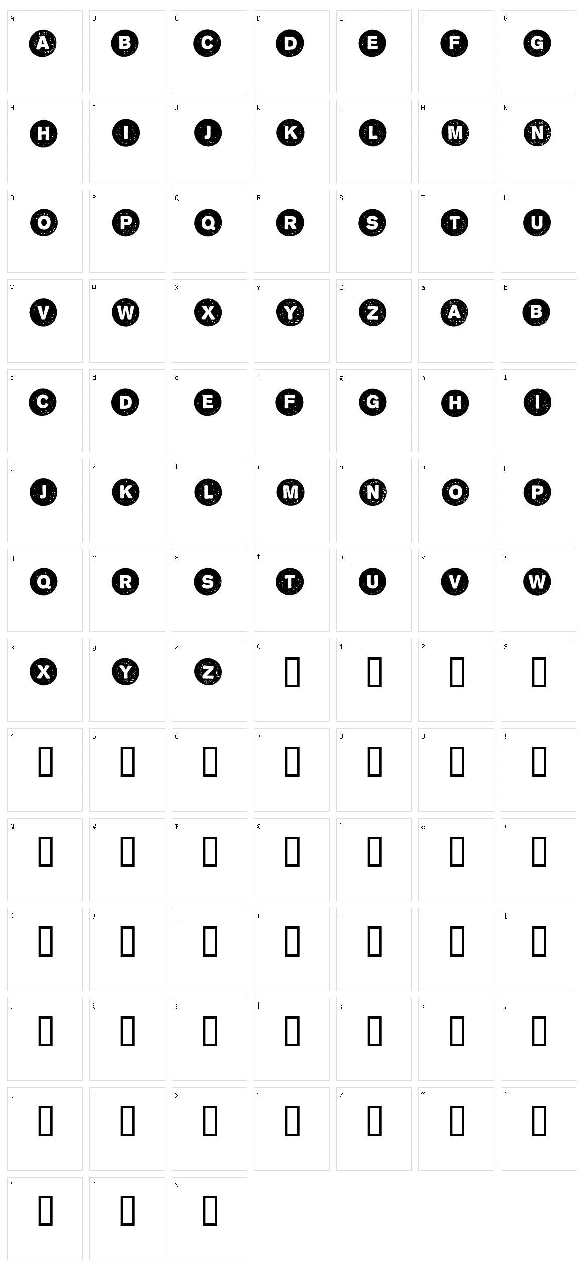 Section Intersection Character Set