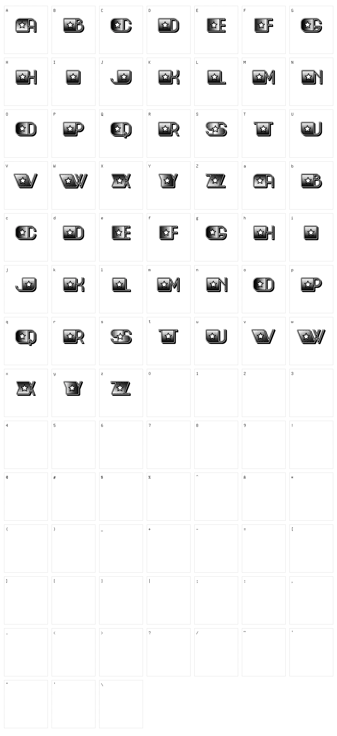 Shiky Character Set
