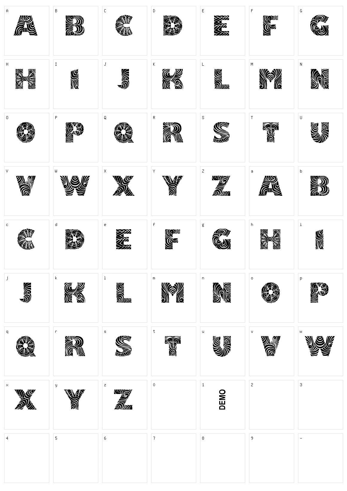 Simpla Character Set
