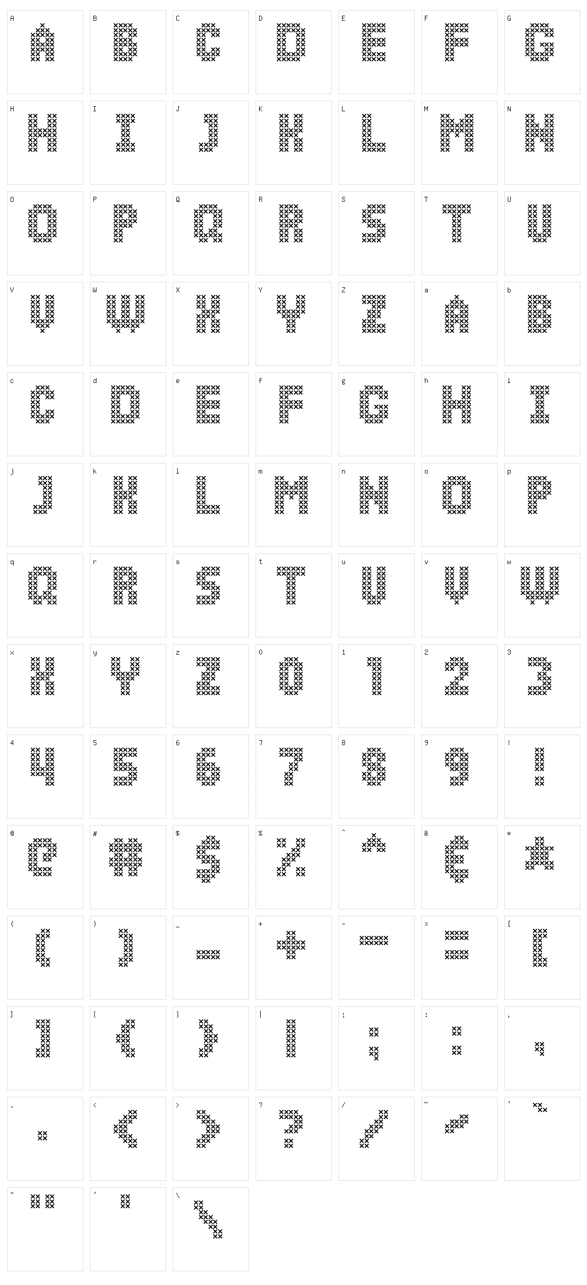 Simple Stitch Character Set