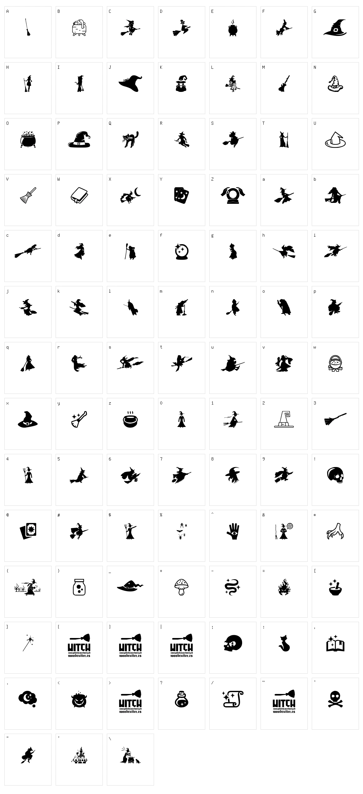Witch Character Set