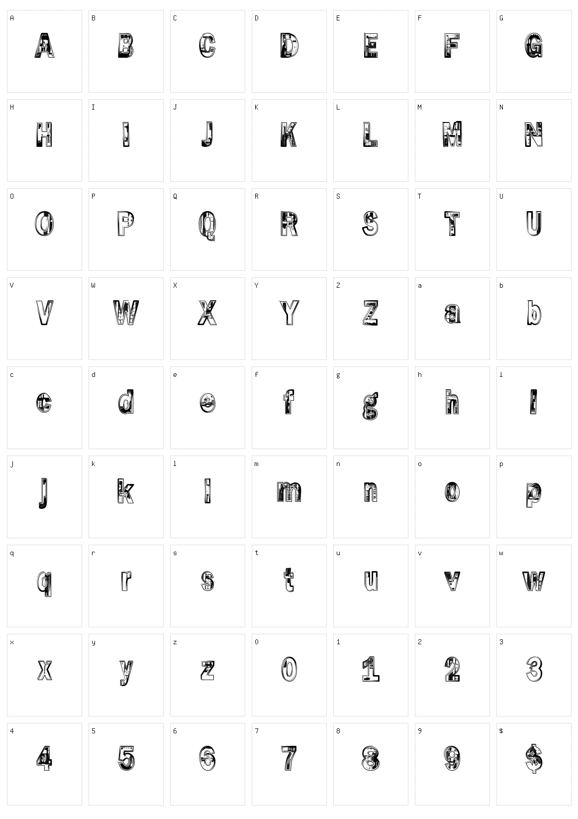 Slot Machine Character Set