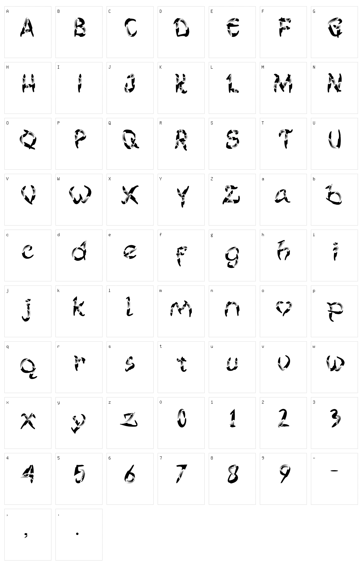 Smoogly Character Set
