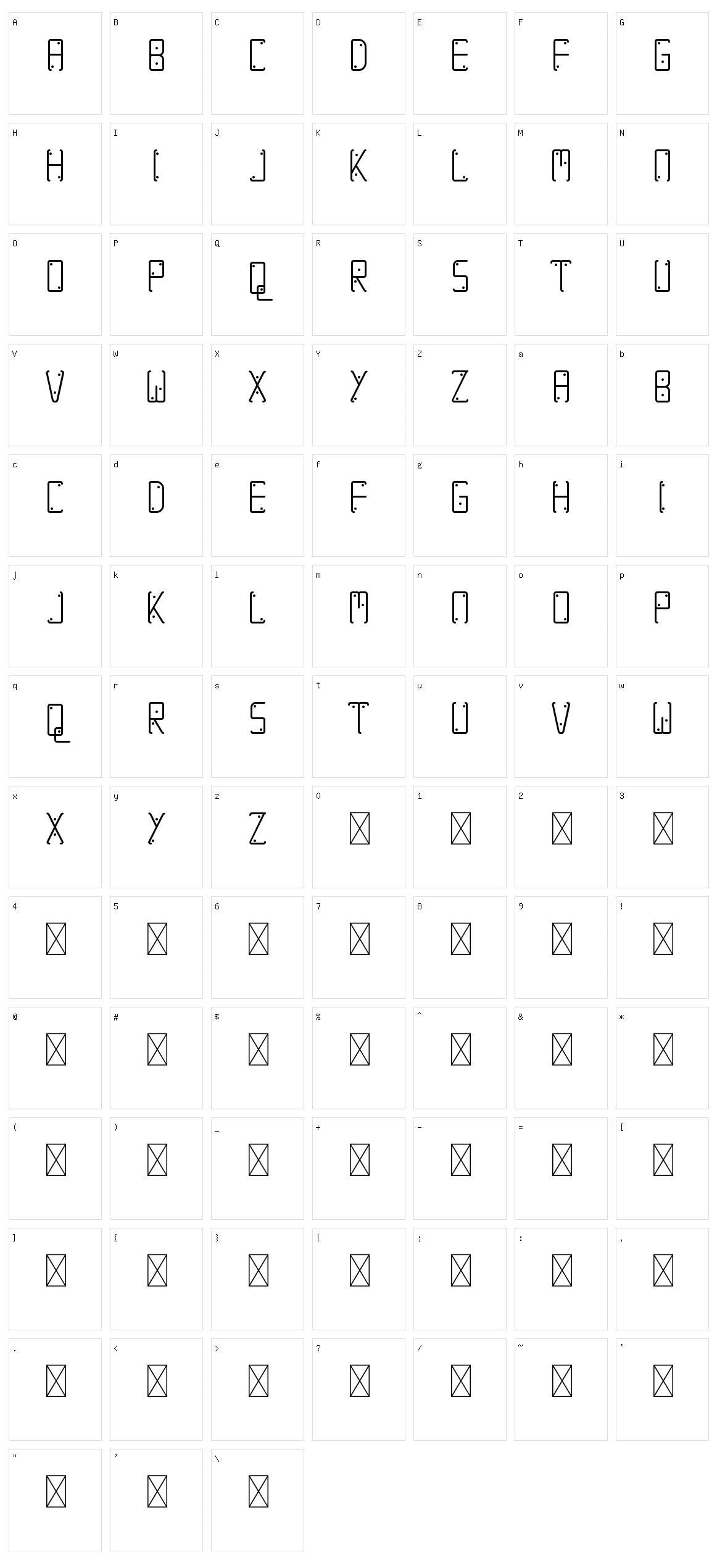 Snake Game Character Set
