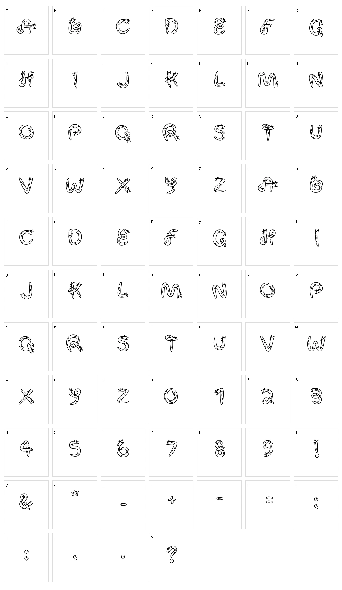 Snek Character Set