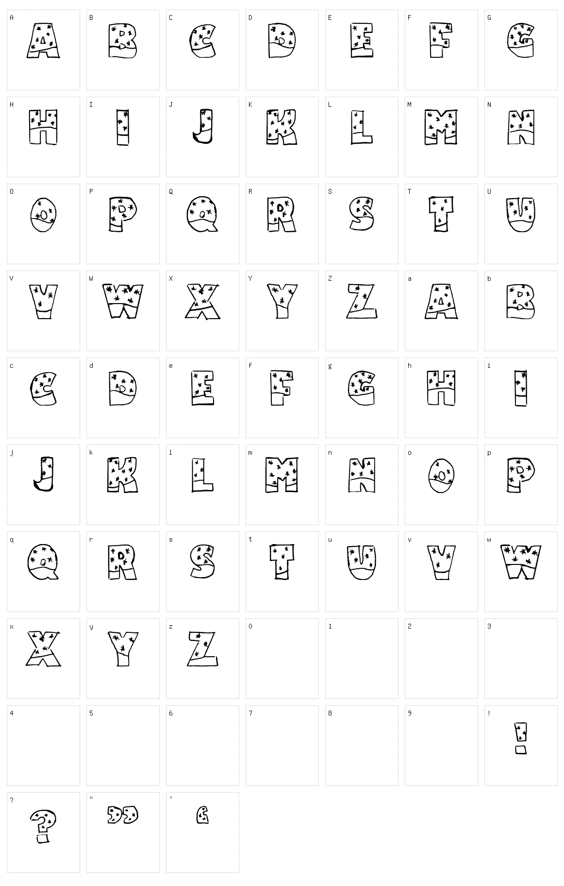 Snowfall Character Set