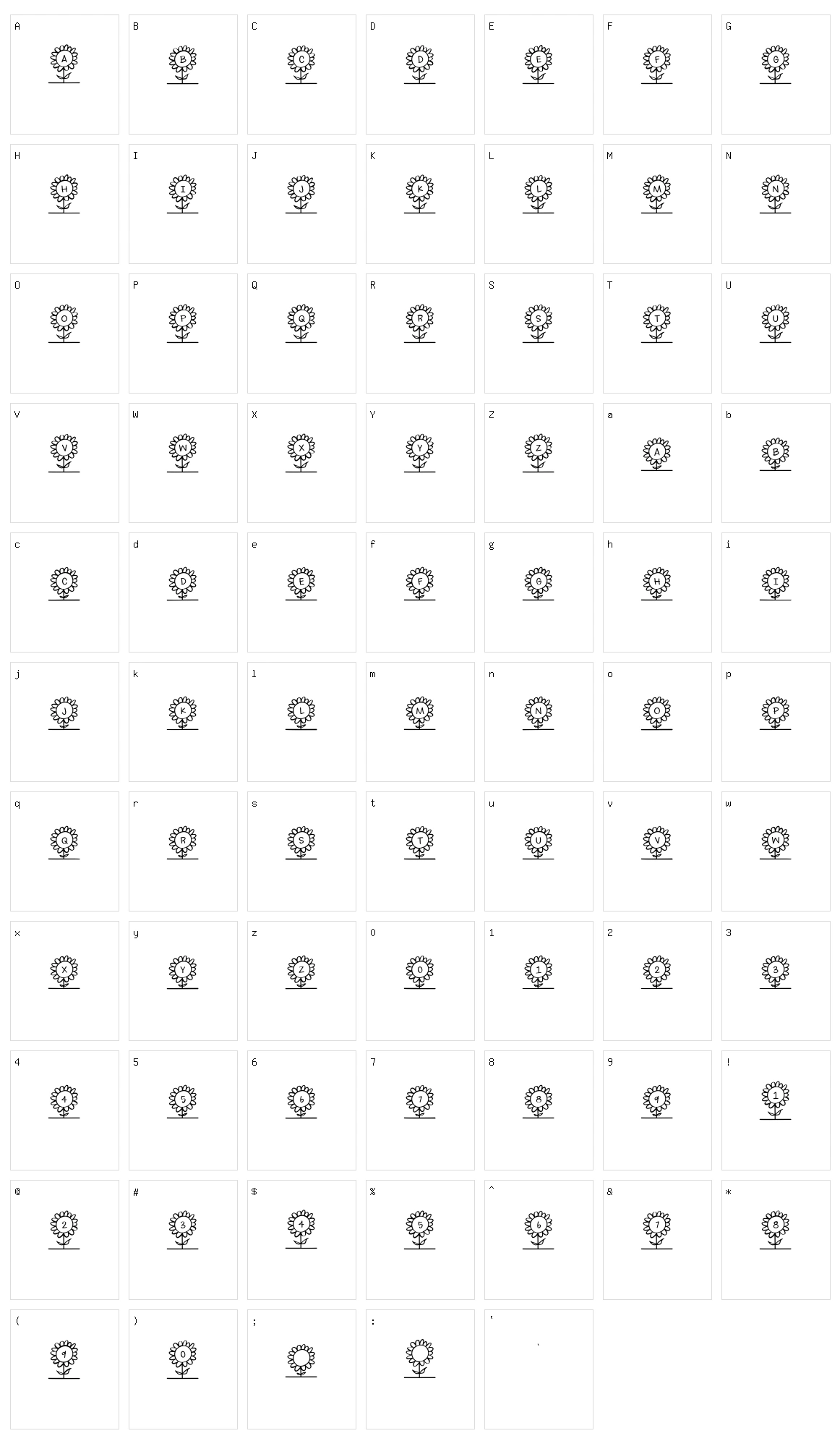 Someflowers Character Set