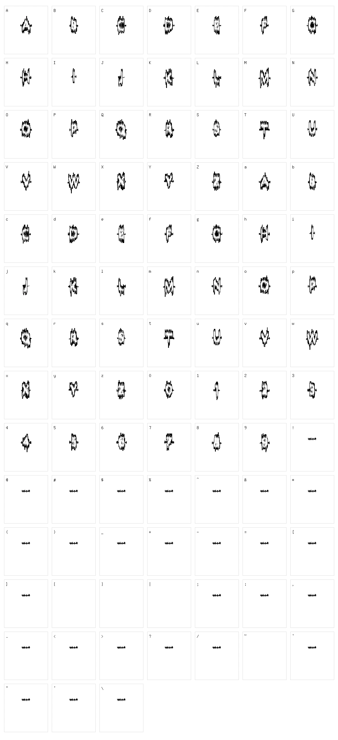 Sound-Sample Character Set