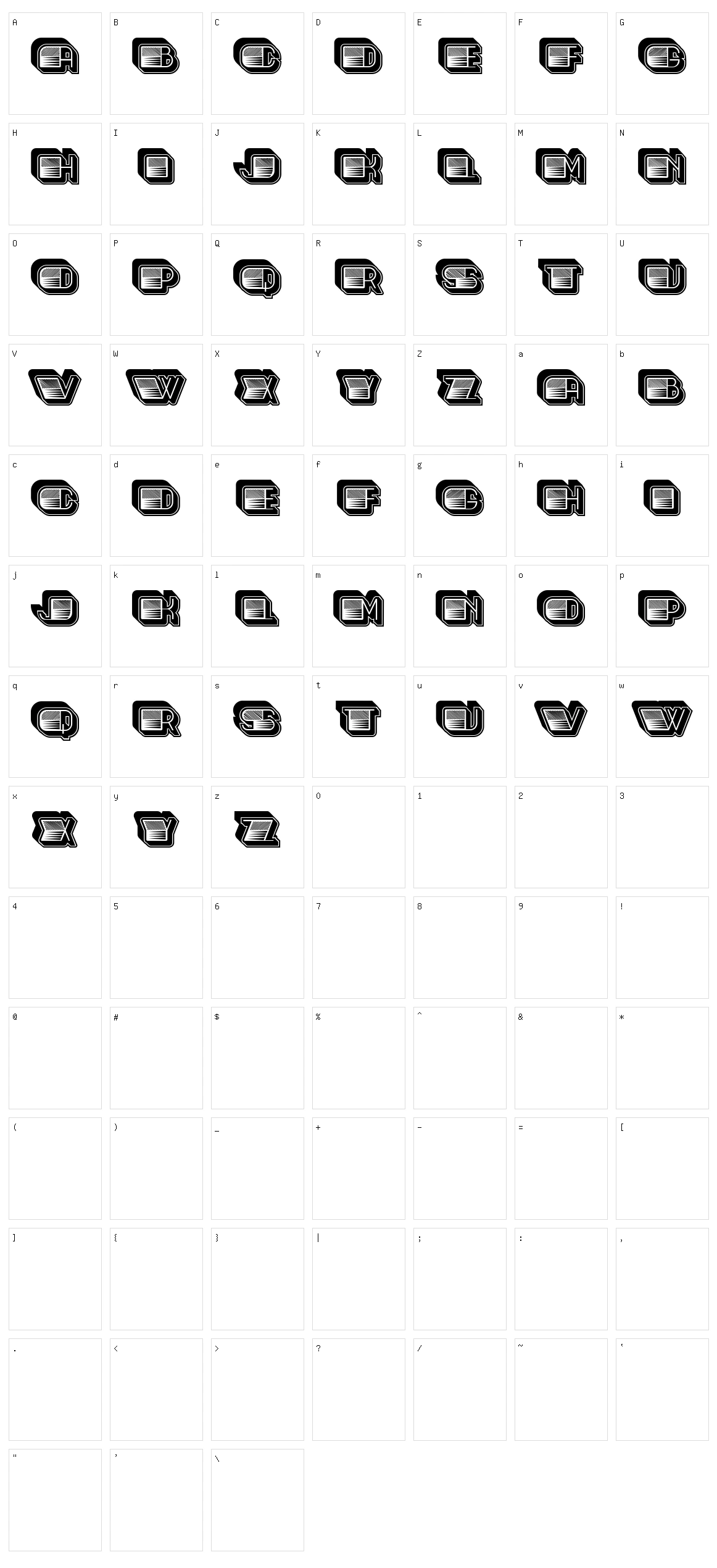 Speed of Light Character Set