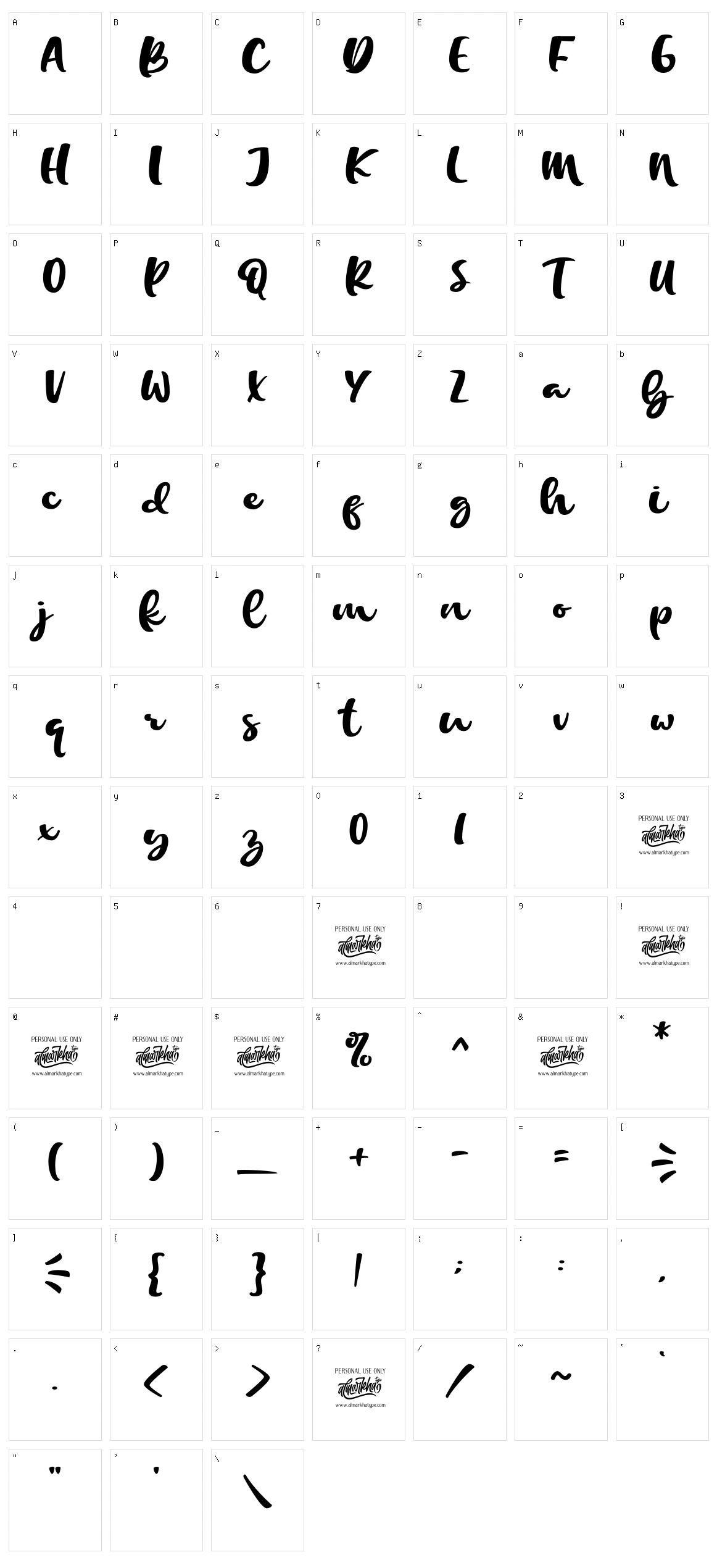 Chick Chack Character Set