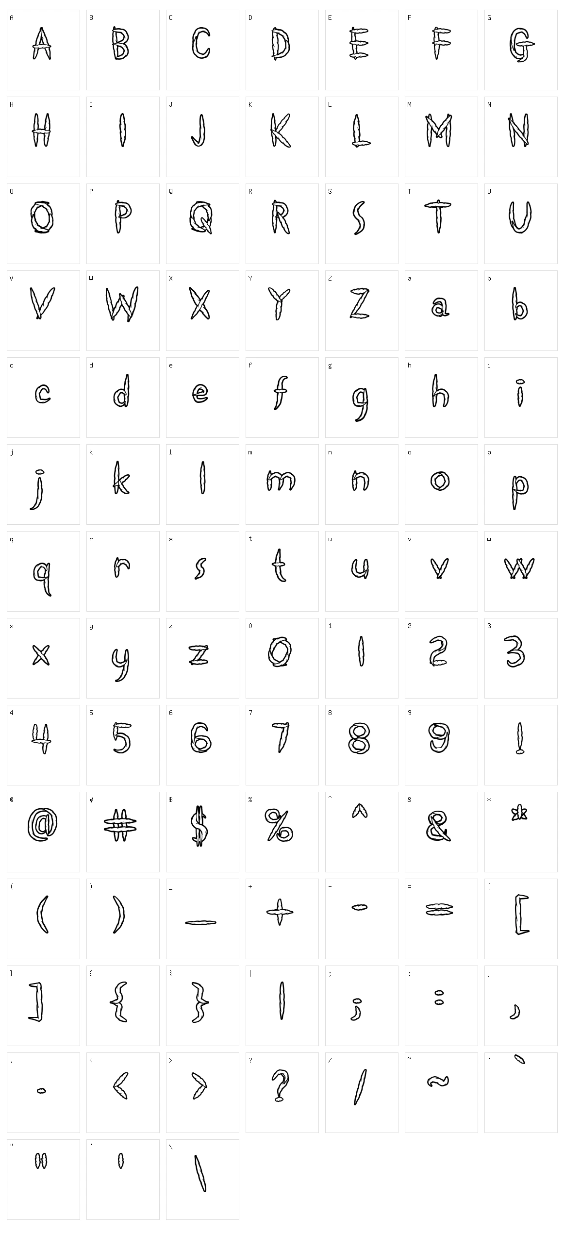 Spliffs Character Set