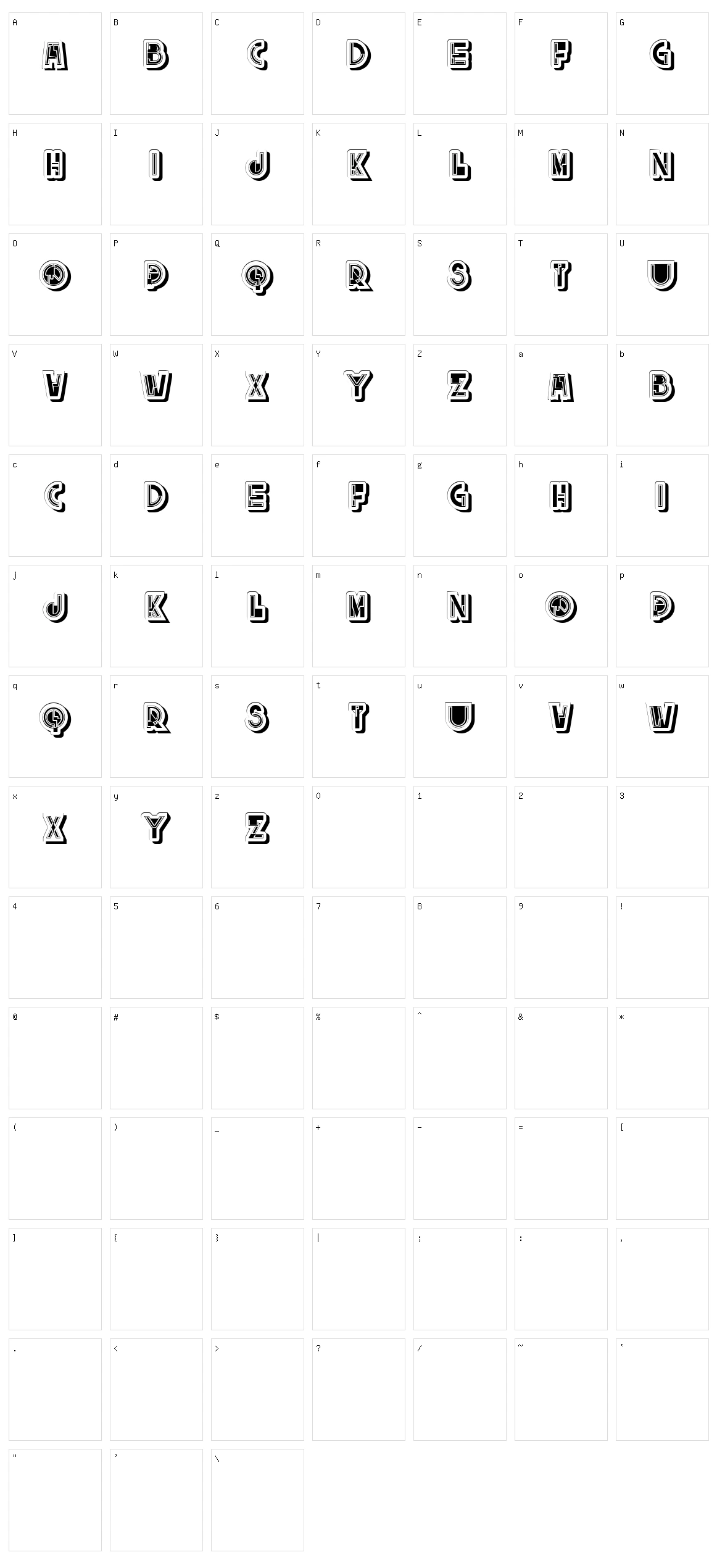 Split Character Set