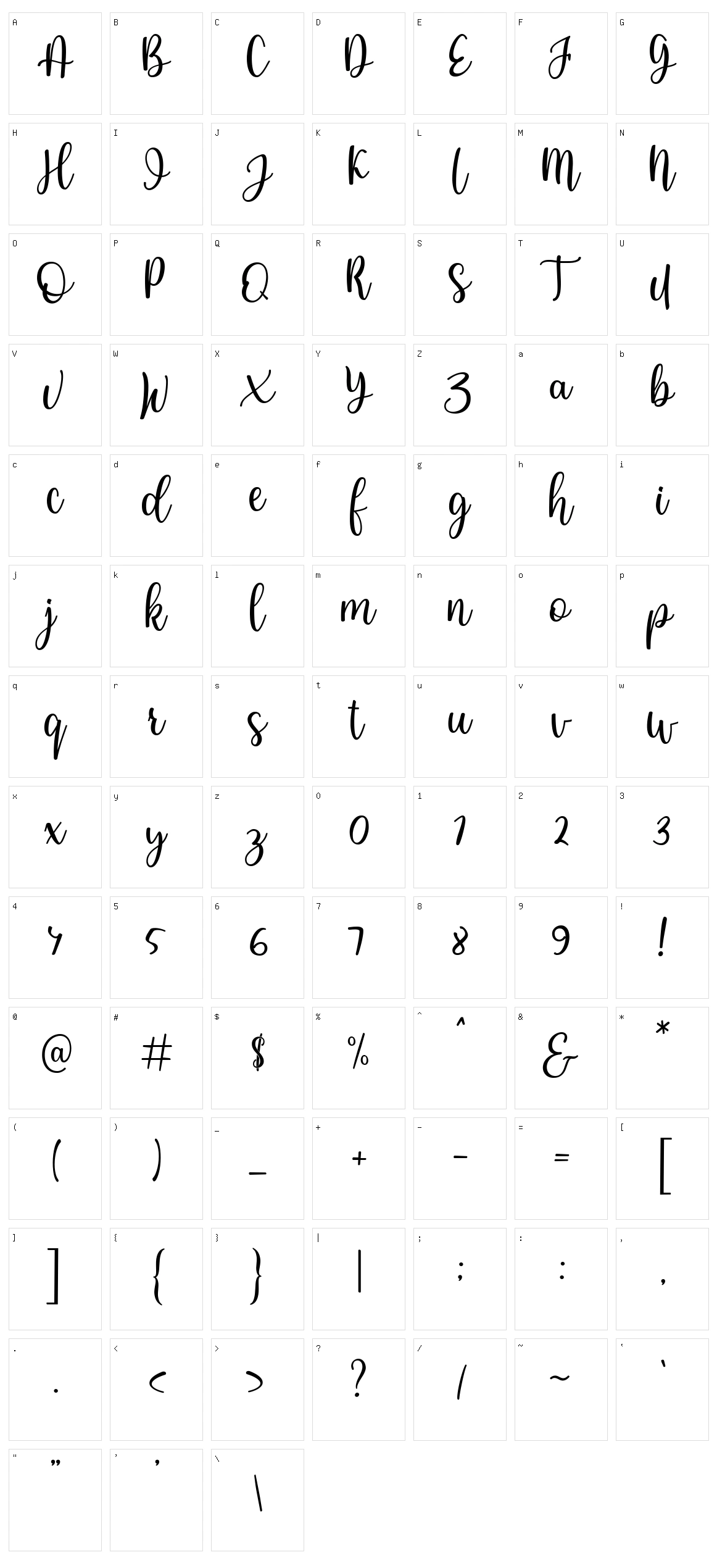 Dourcha Character Set