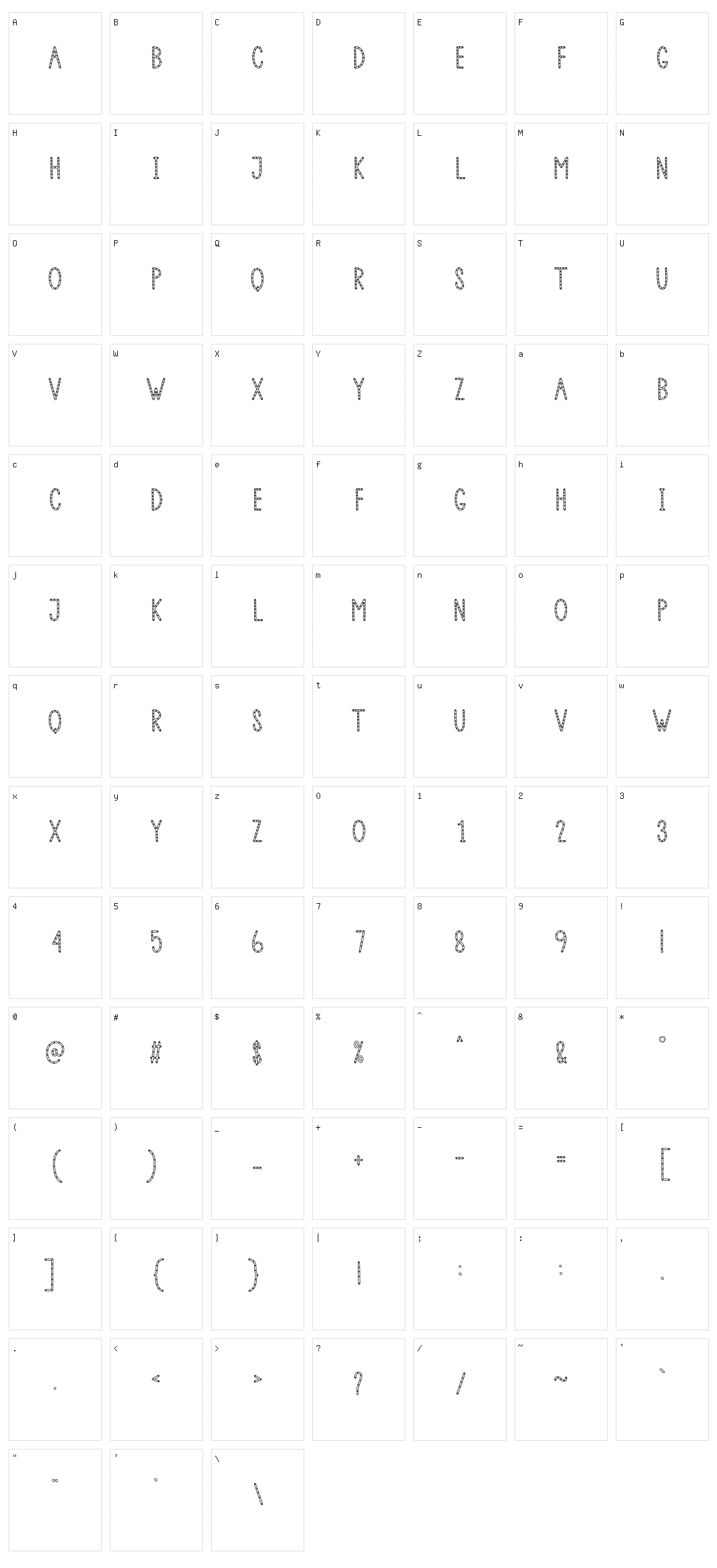 Star Out Character Set