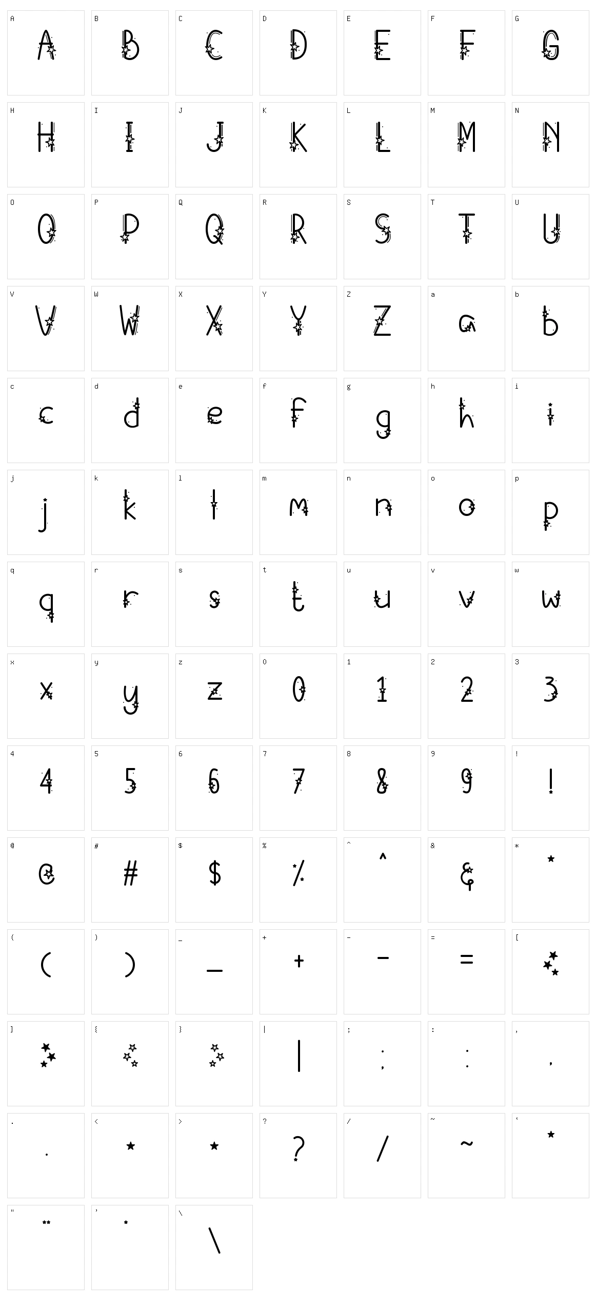 Starry Fayez Character Set