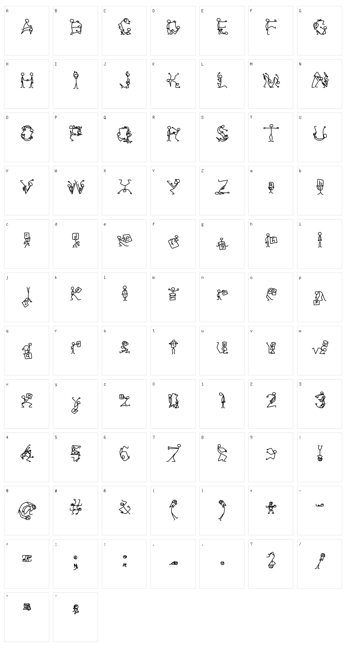Stick Figures Character Set