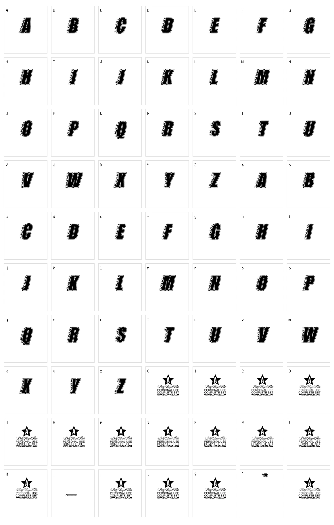 Stockcar Character Set
