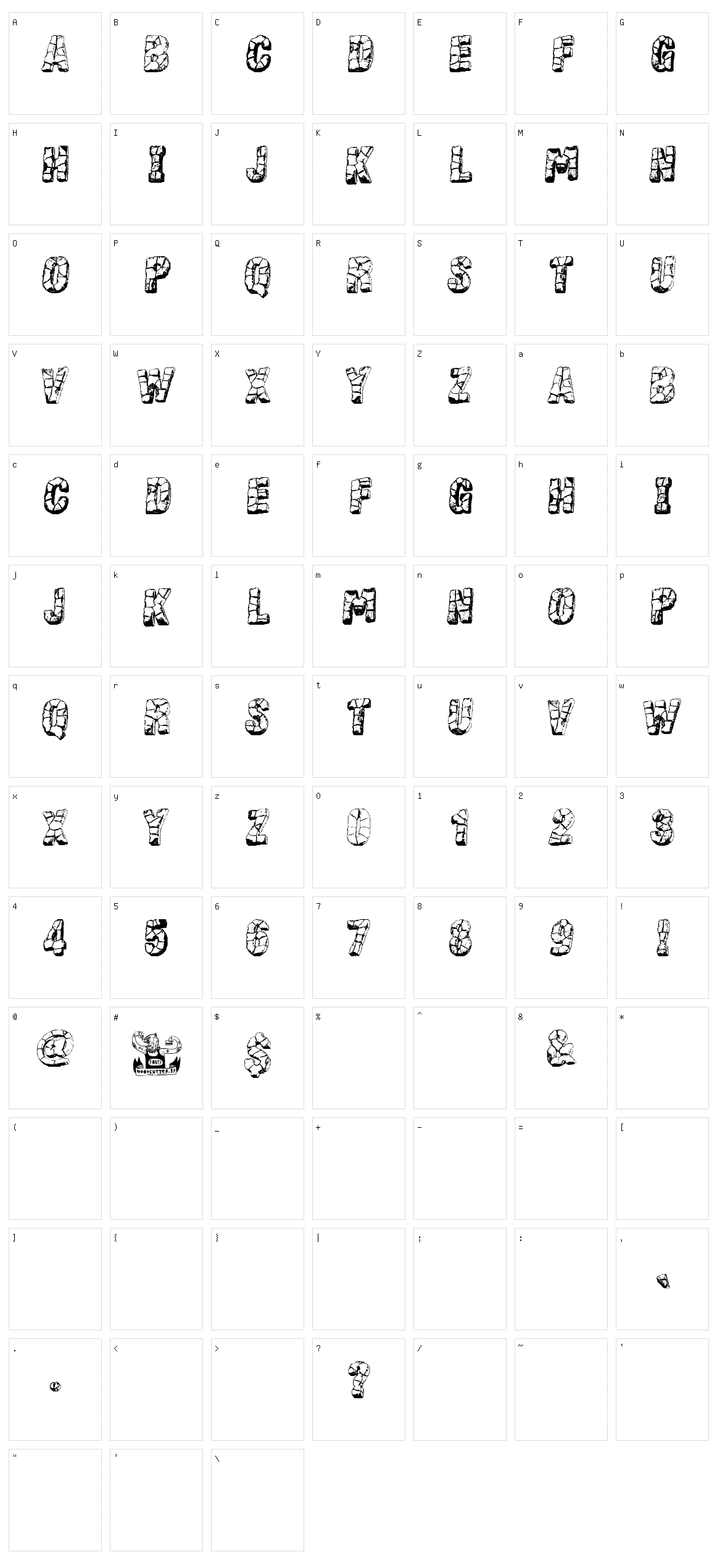 Stone block Character Set