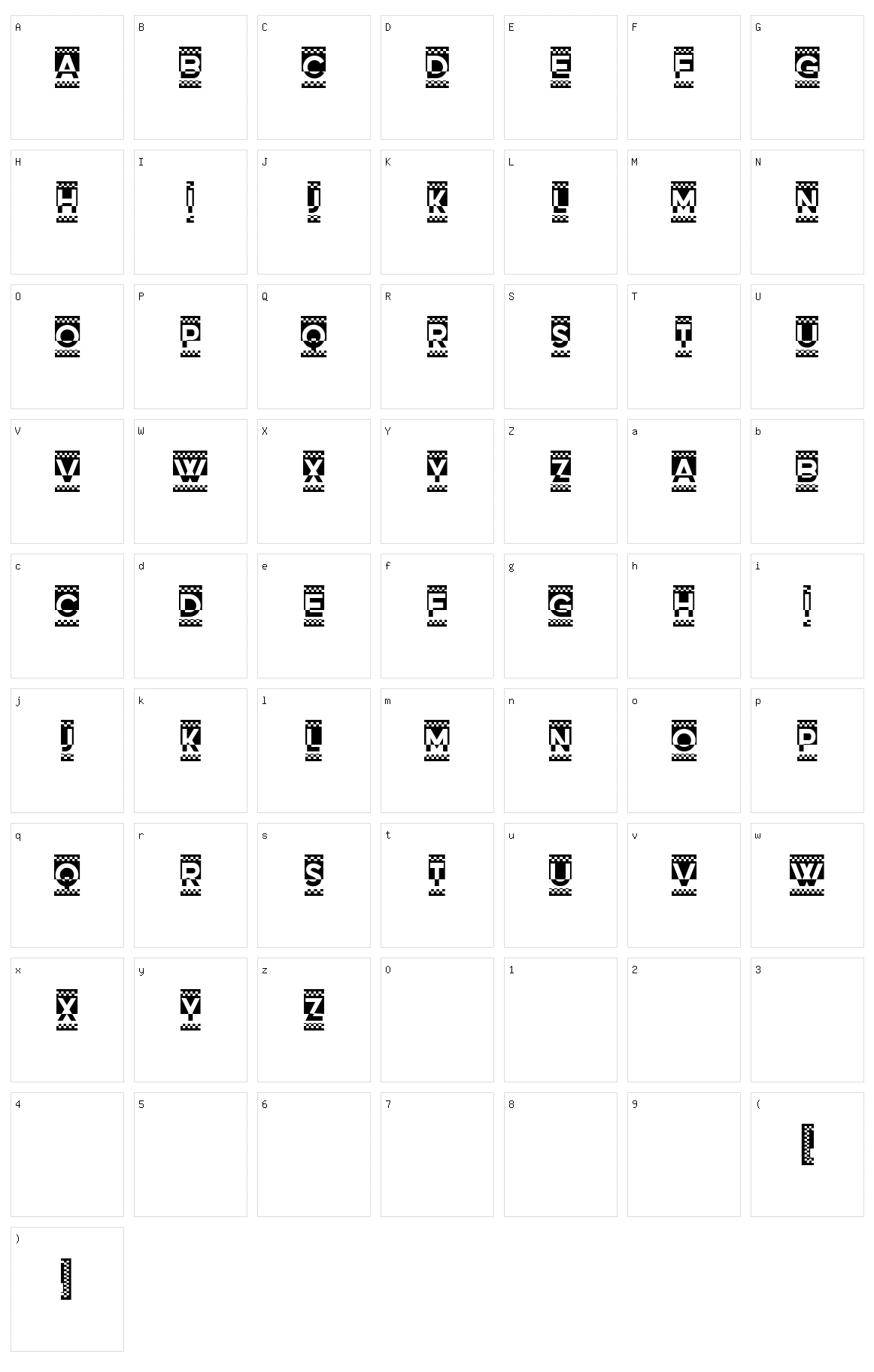 Straightforward Character Set