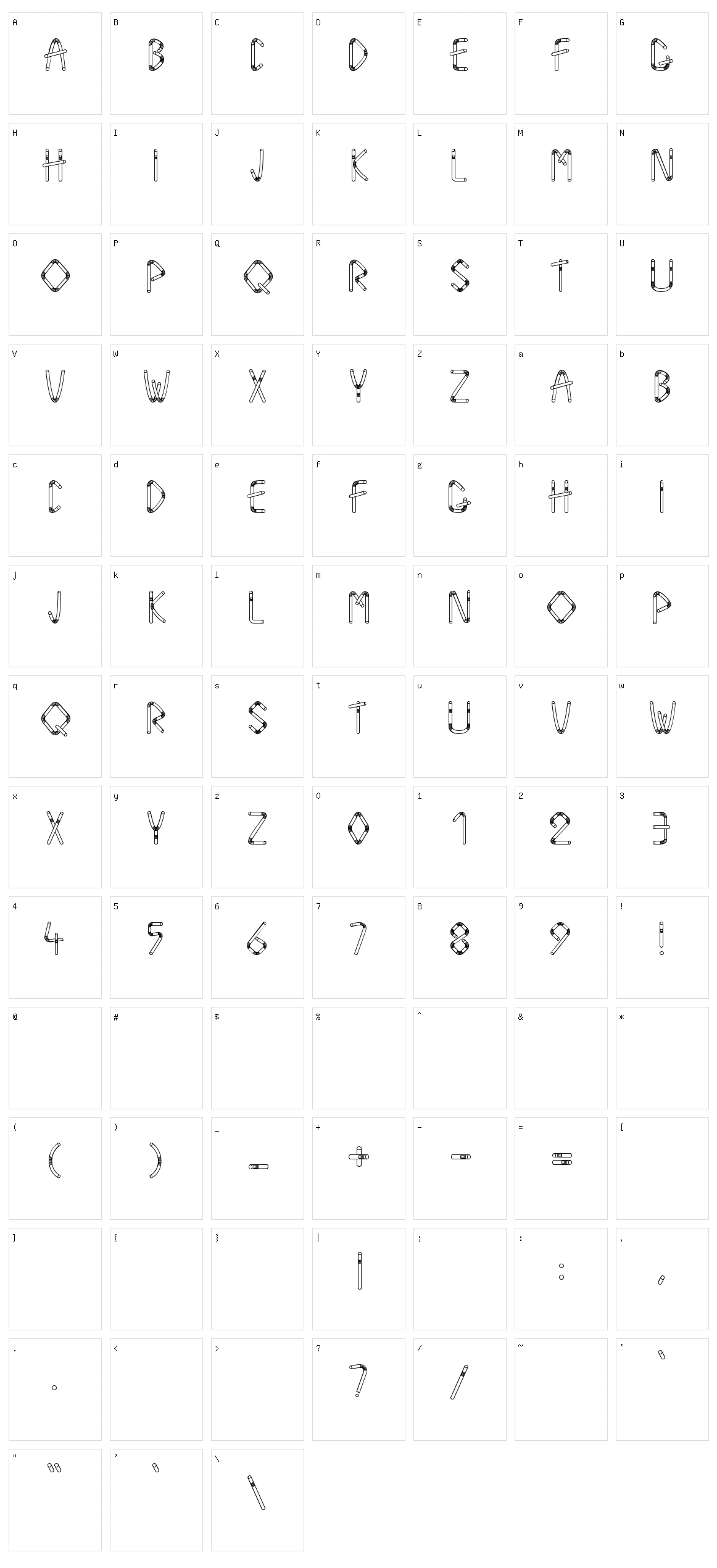Straw Letters Character Set
