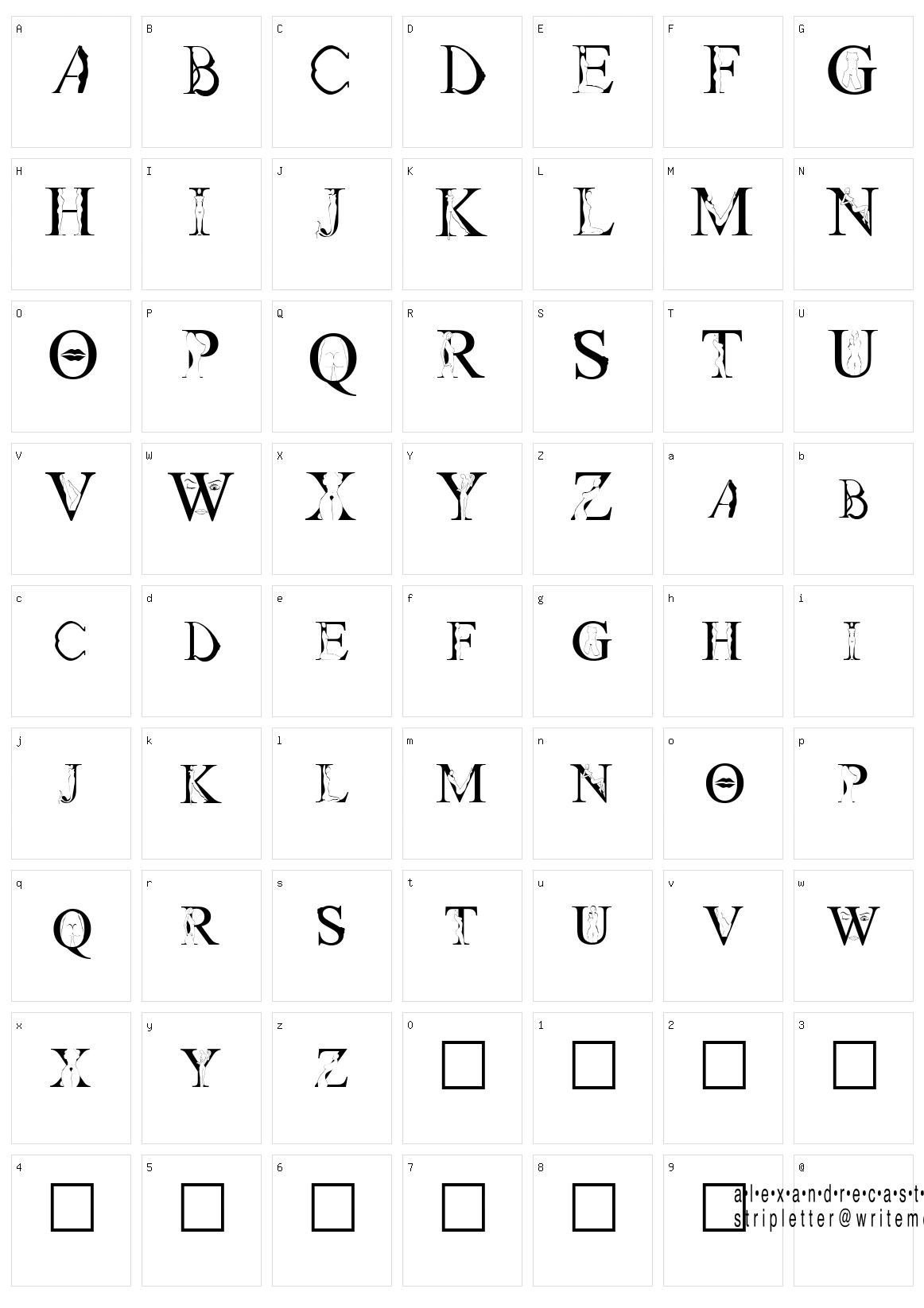 Strip Letter 1 Character Set