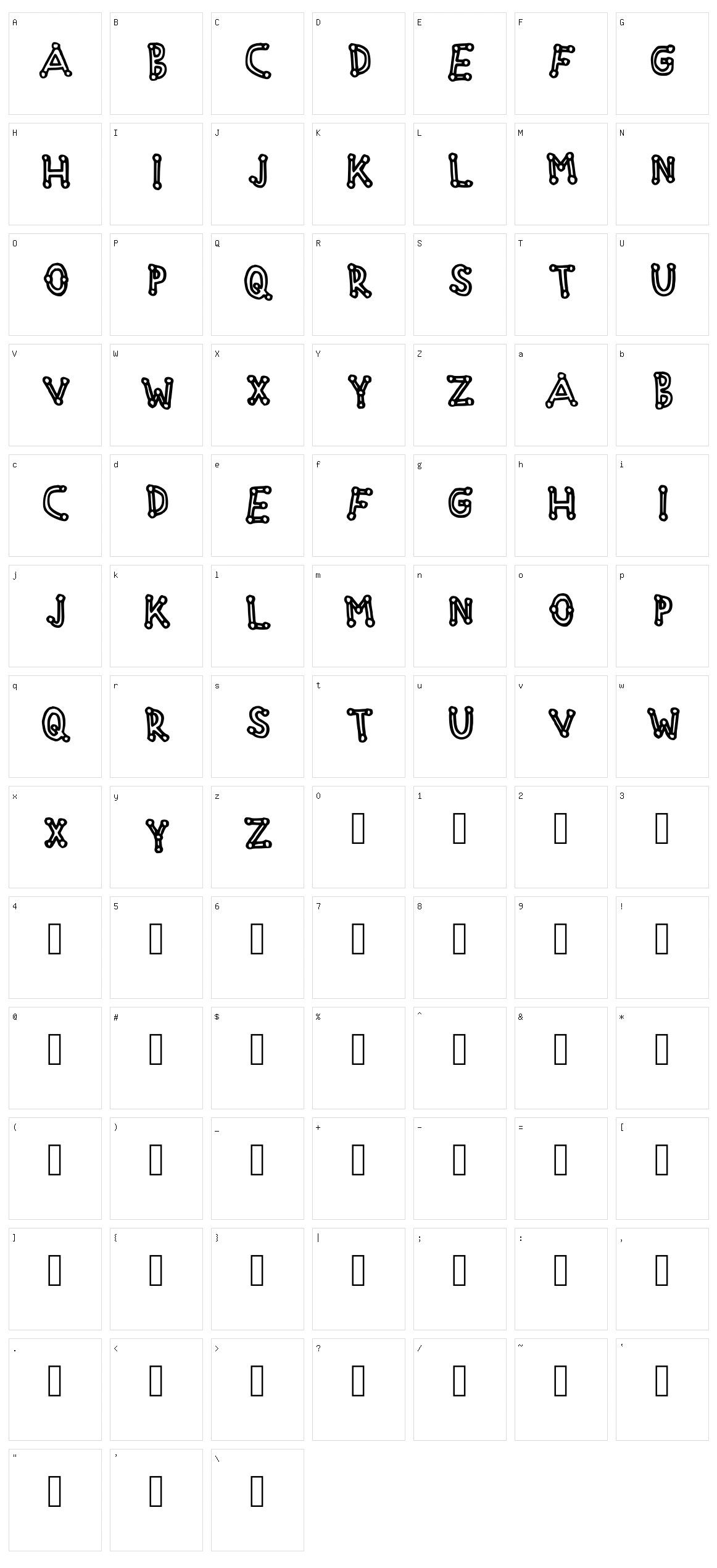 Studded Freeline Character Set