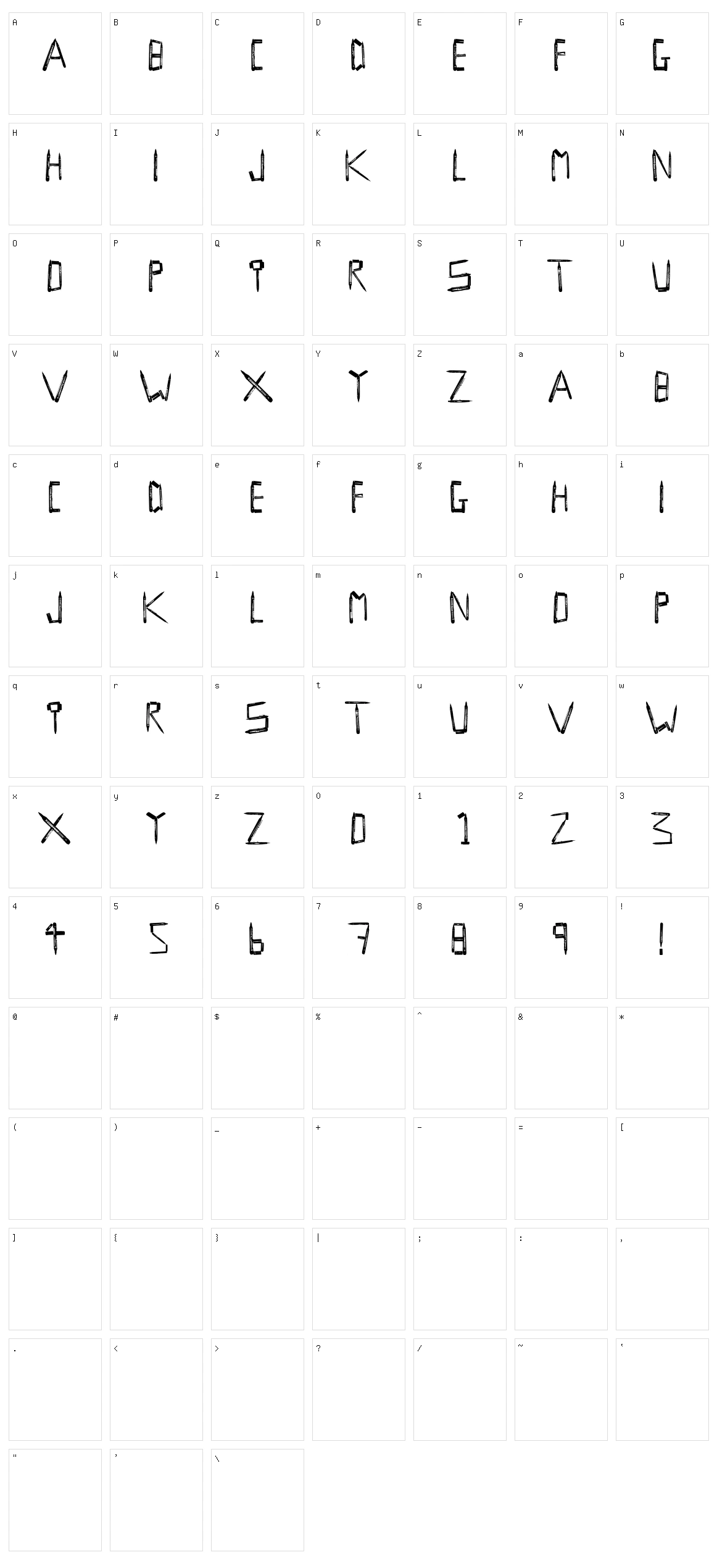 Stylo Character Set