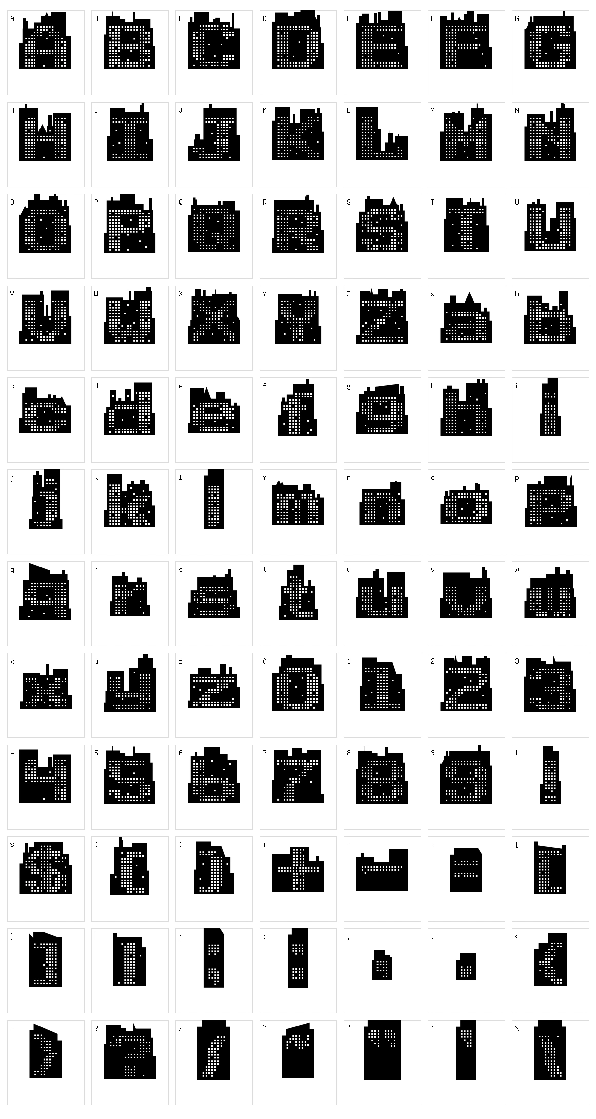 SuperSkyline Character Set