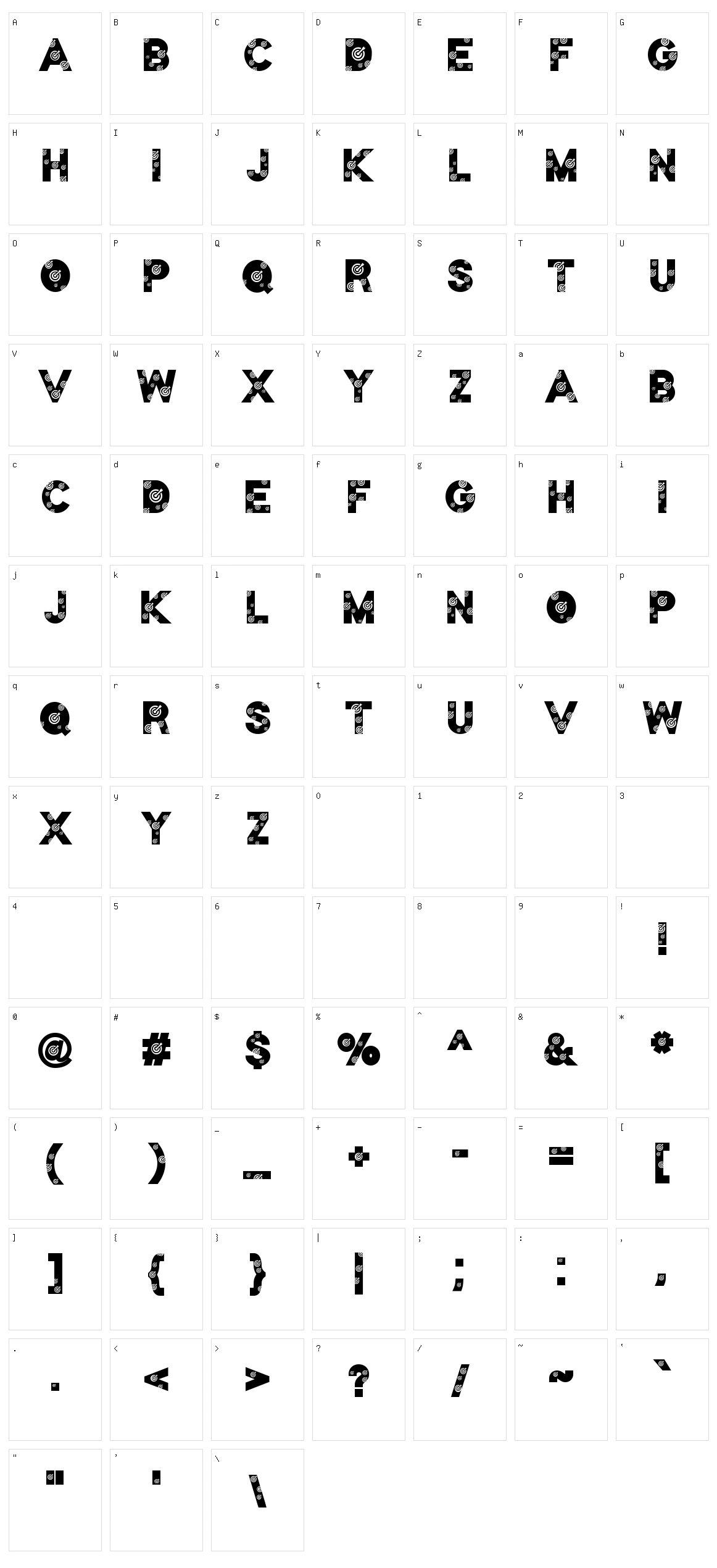Target Character Set