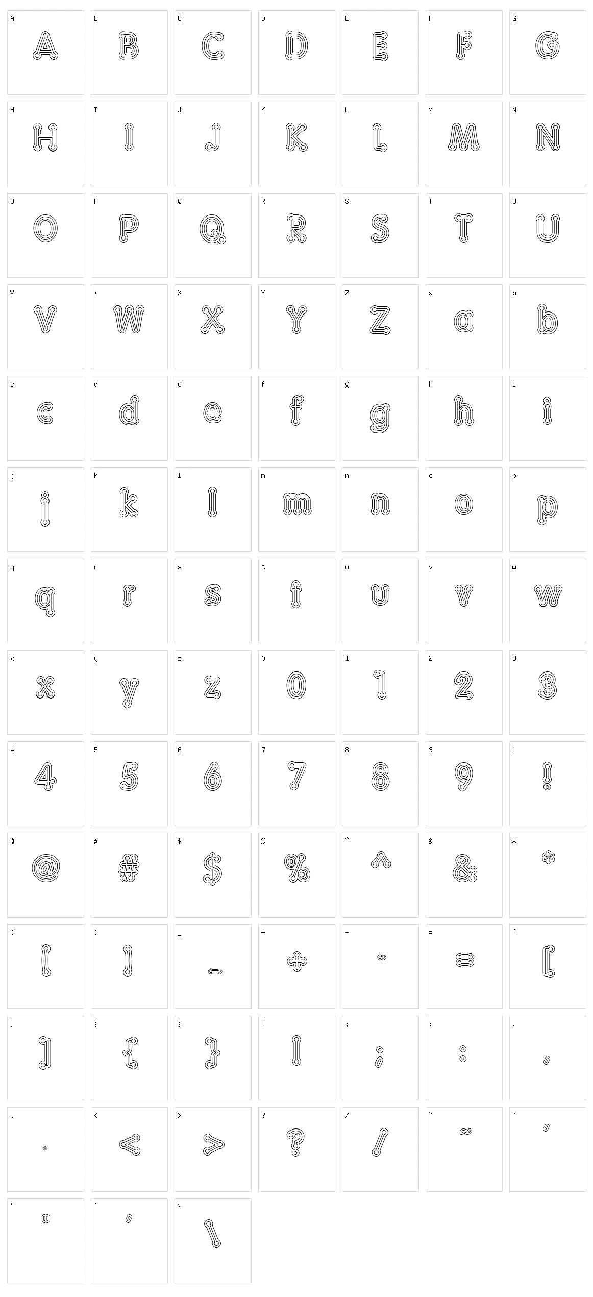 Teazer Character Set