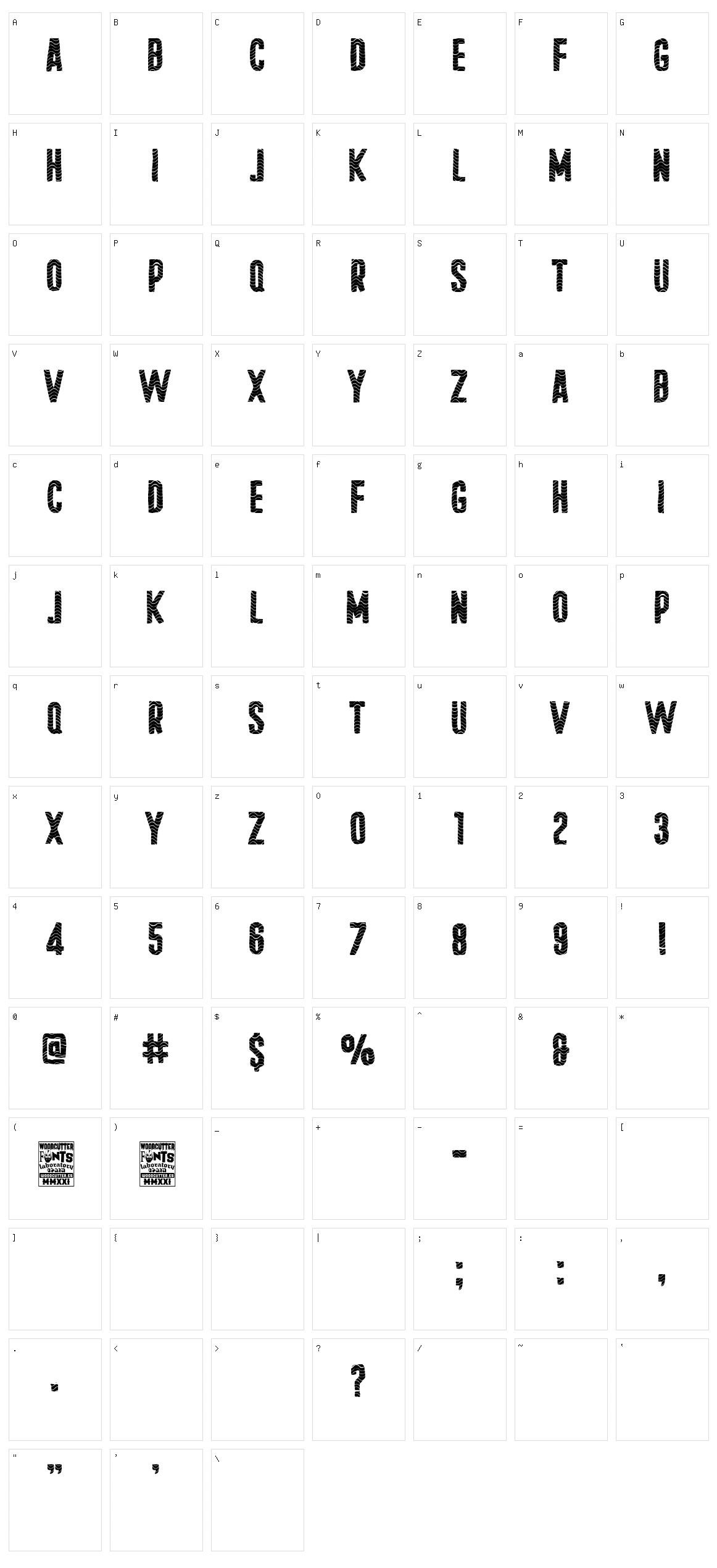 Tejero Waves Club Character Set