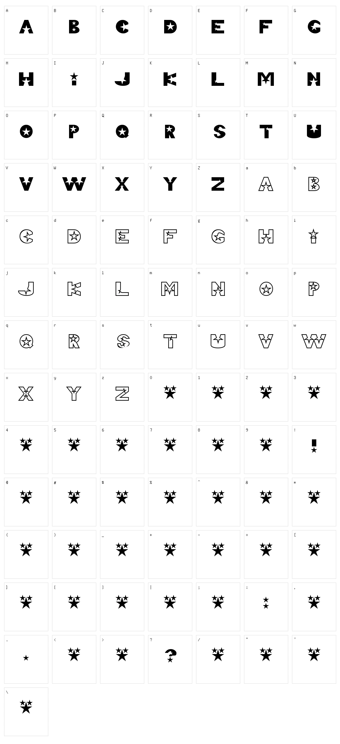 Telemarketing Superstar Character Set