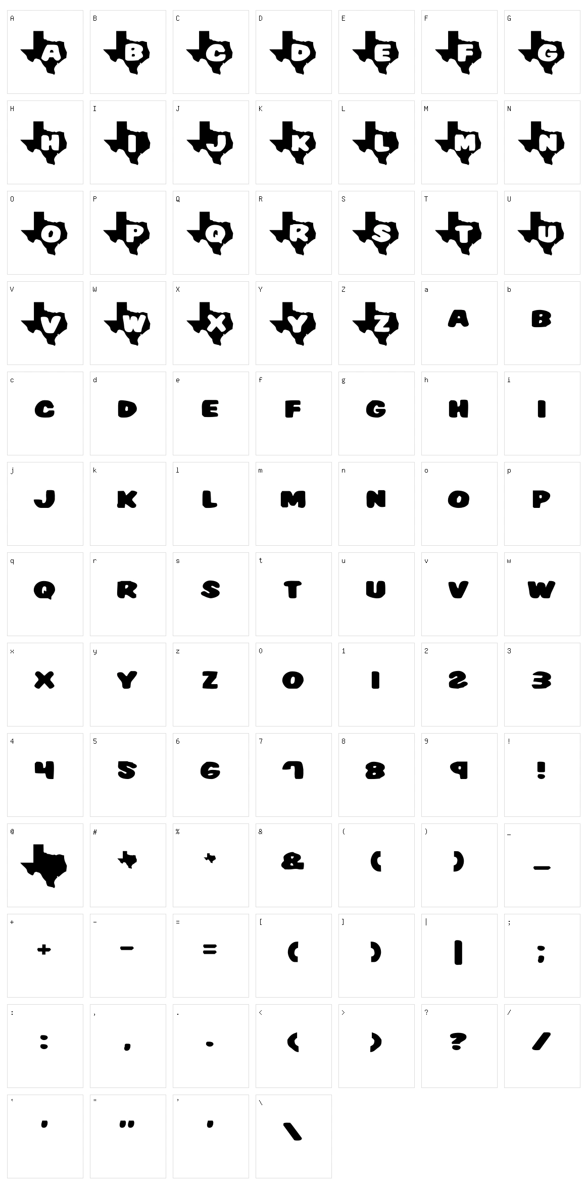 Texas Character Set