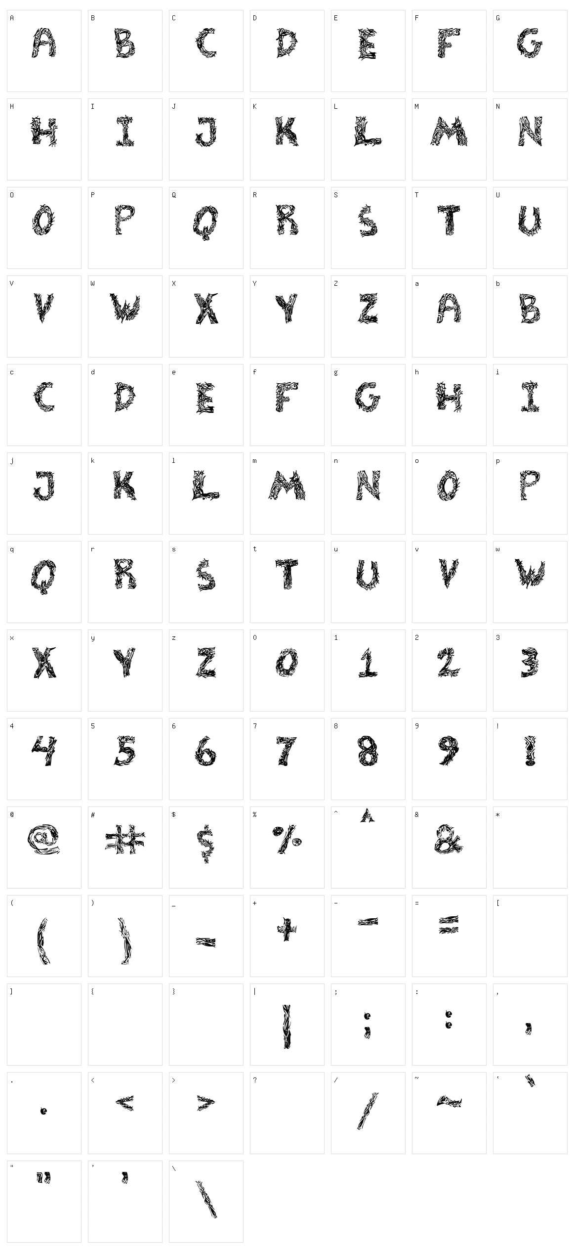 The Tribalation St Character Set