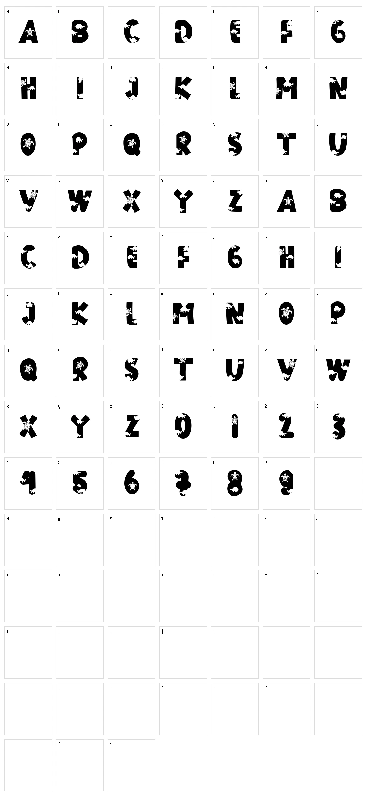 The Turtle Character Set
