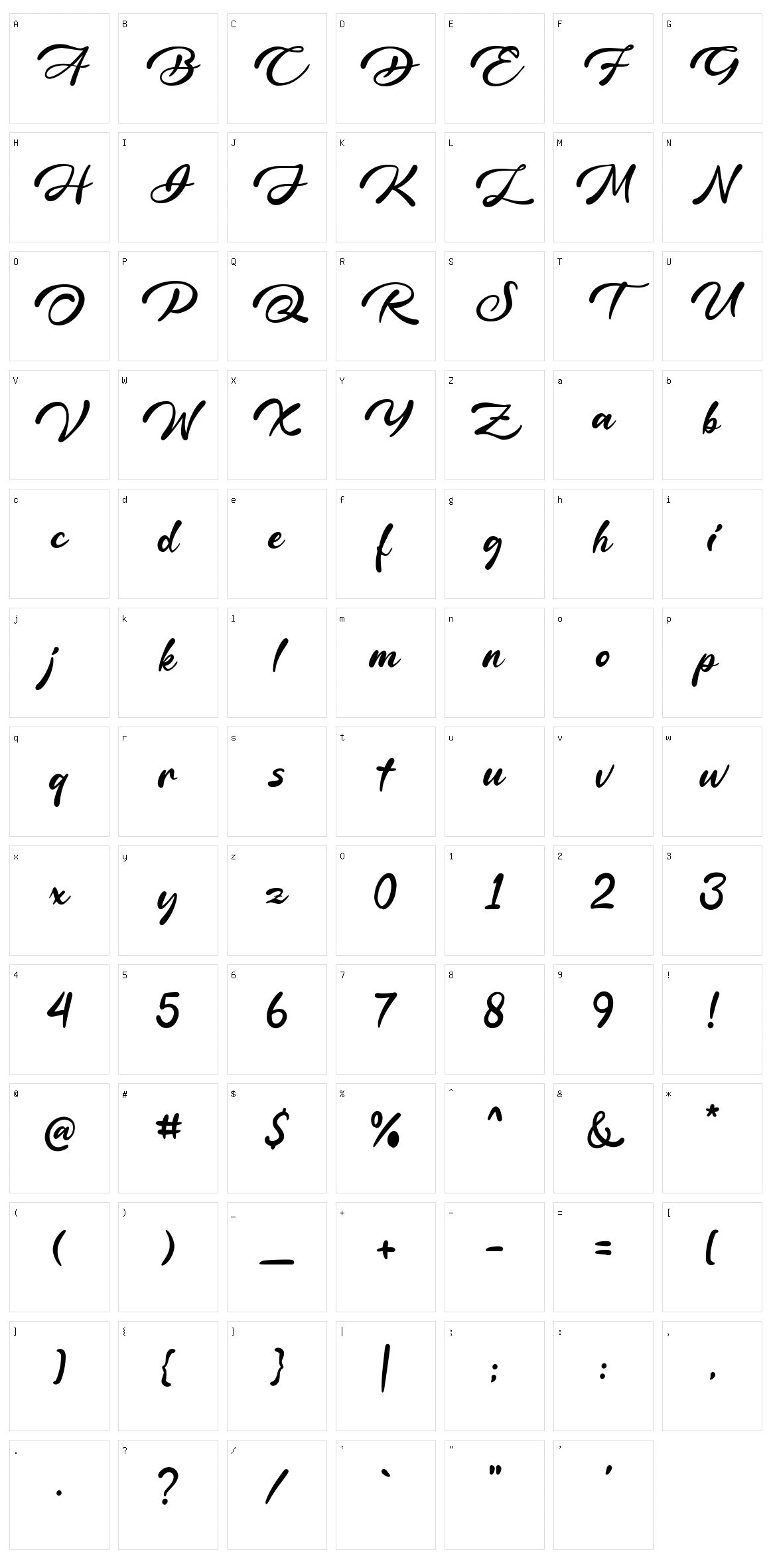 The Golden Elephant Character Set