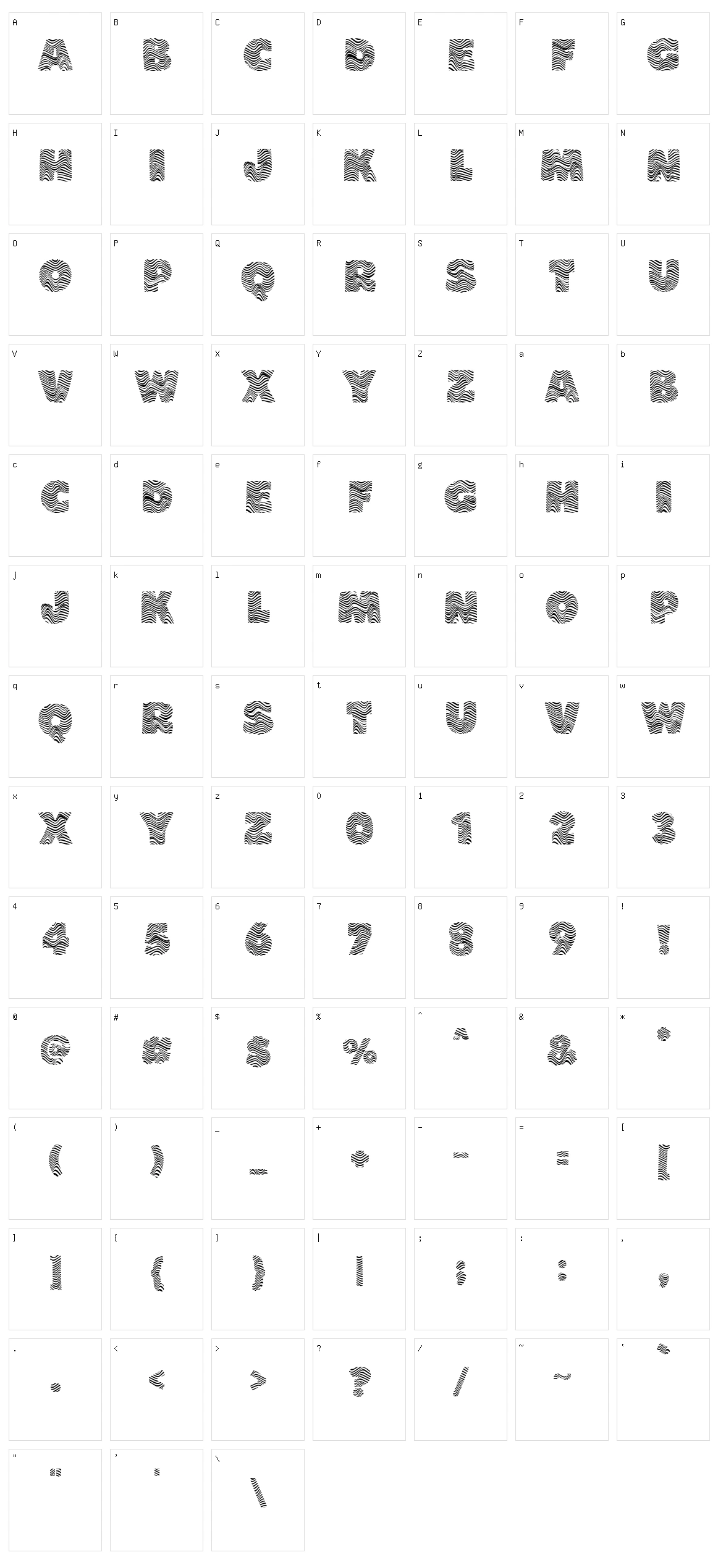 The Wave Character Set