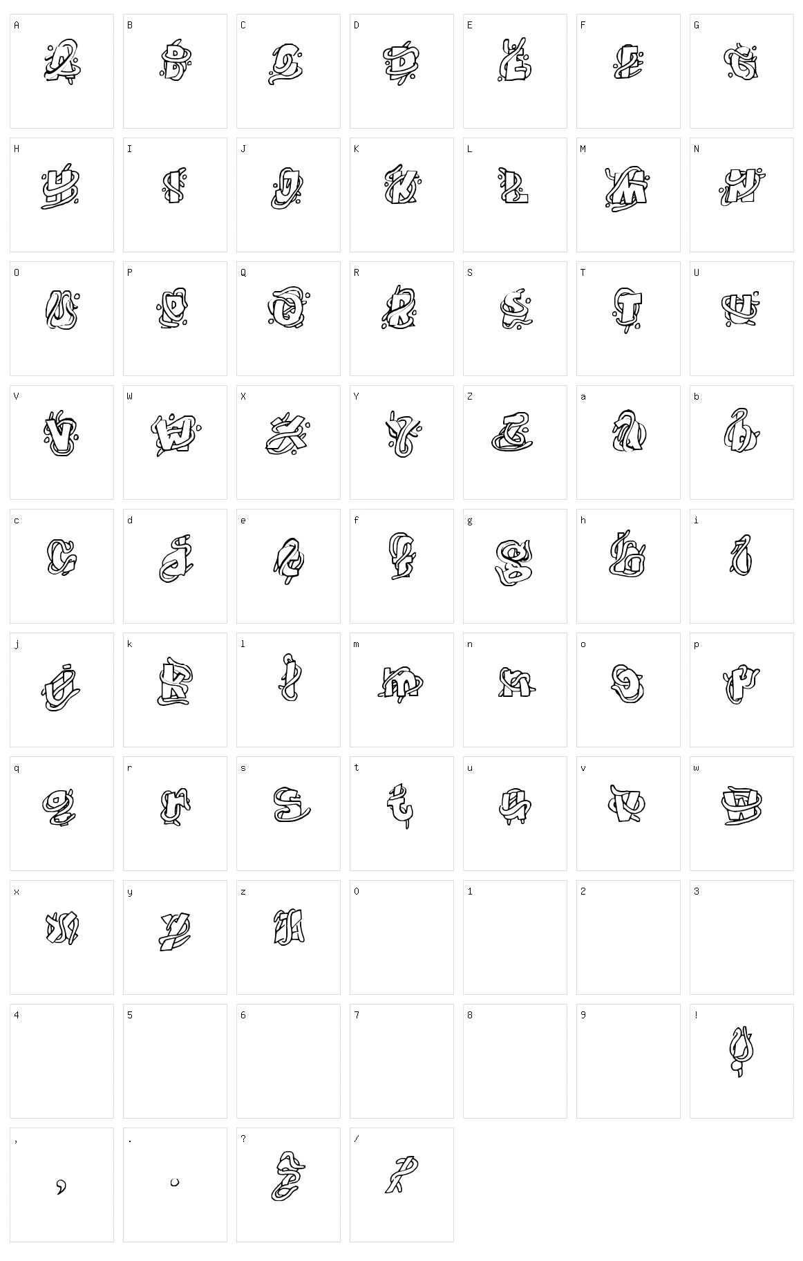 The Worms Character Set