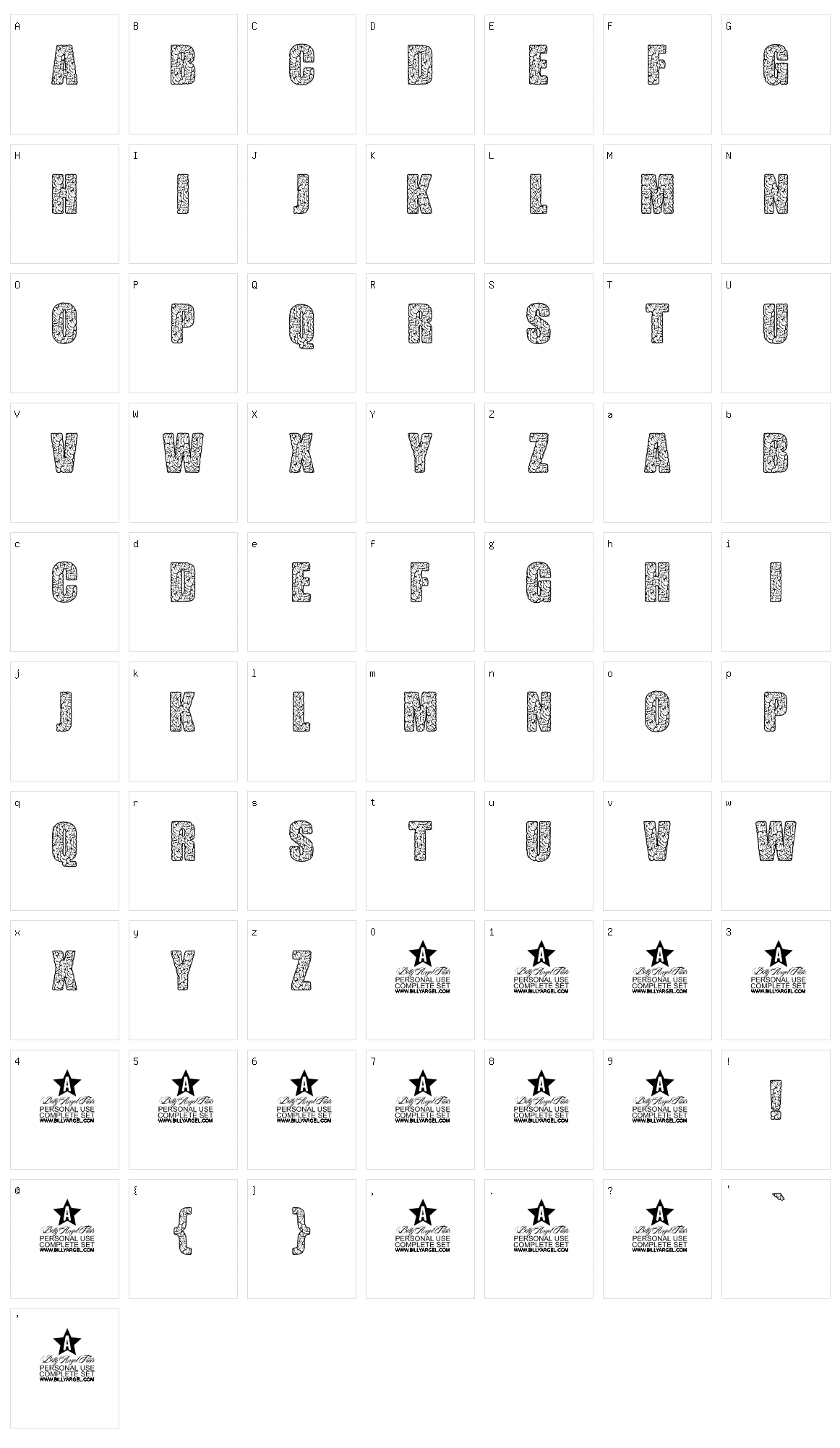 Think Character Set