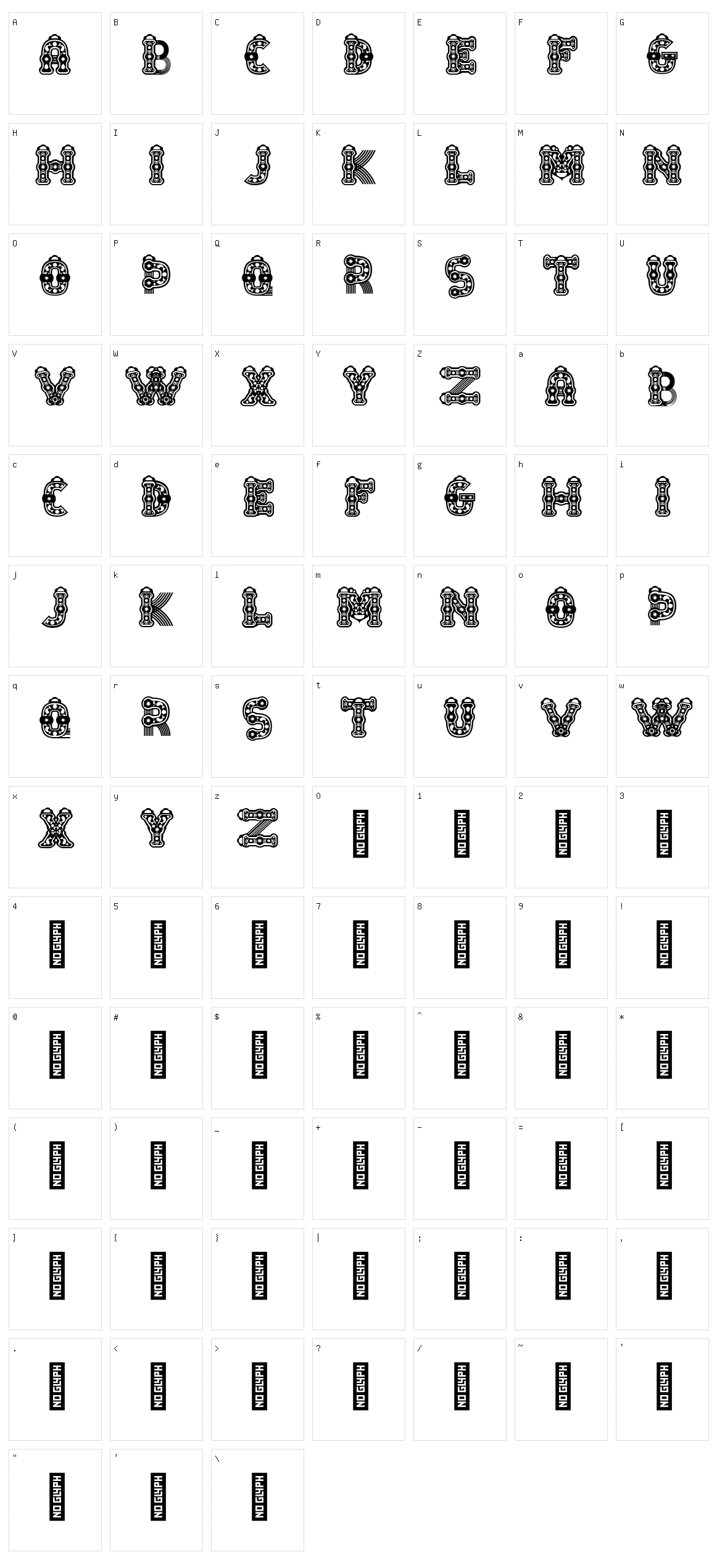 TlalÃ²c Character Set