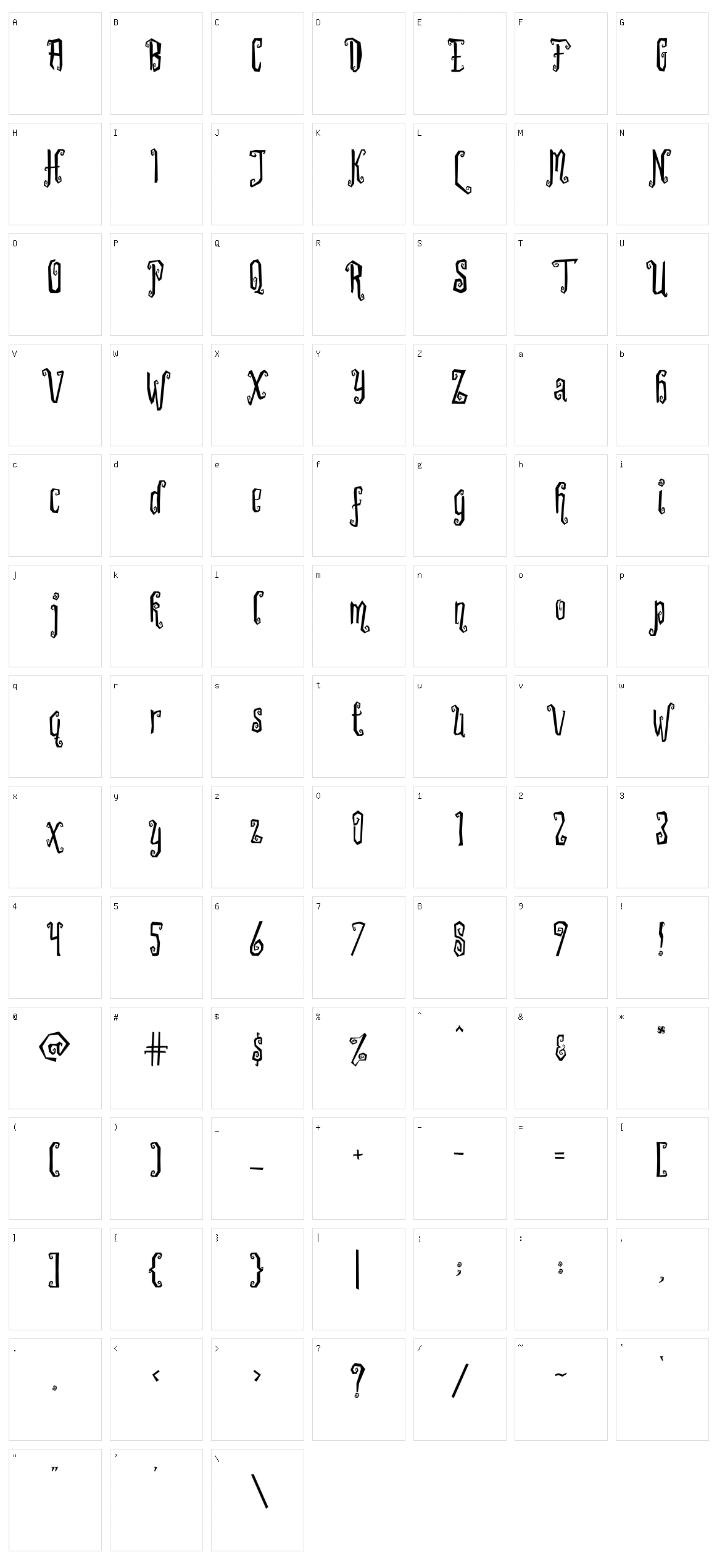 Hallooweek Character Set