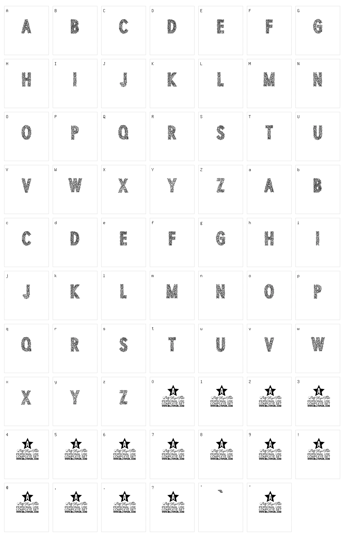 Tocandira Character Set