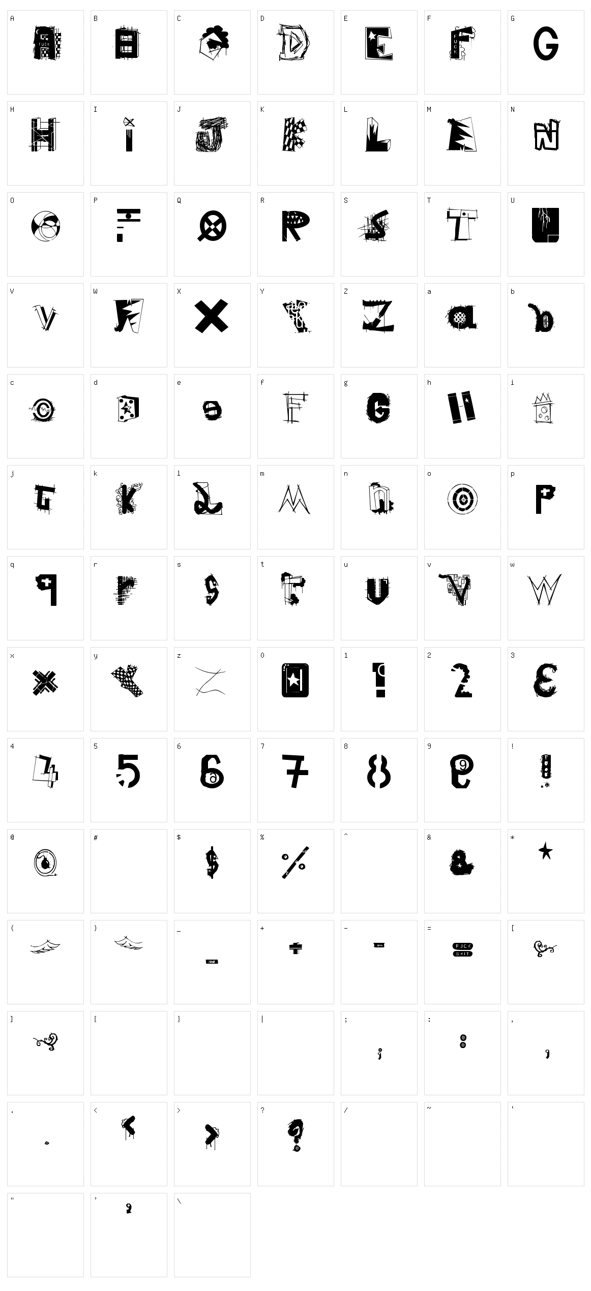 Tom Character Set