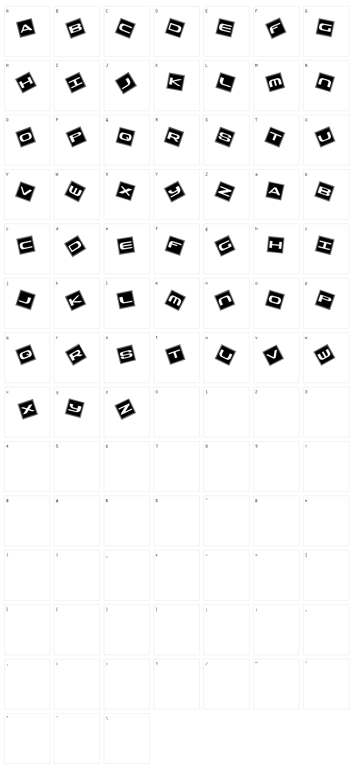 Trash Boxes Character Set