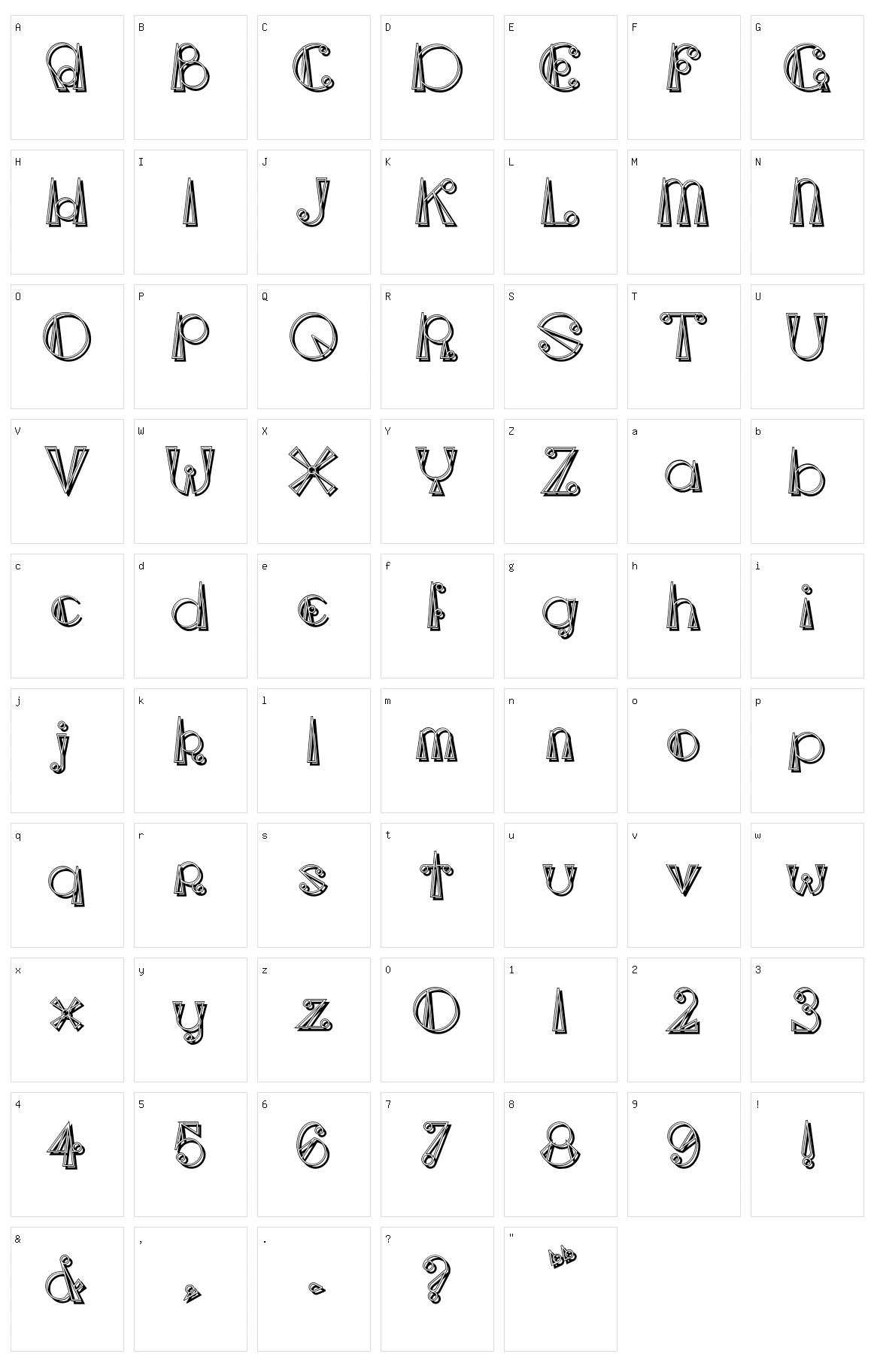 TriangleETcircle Shadow Character Set
