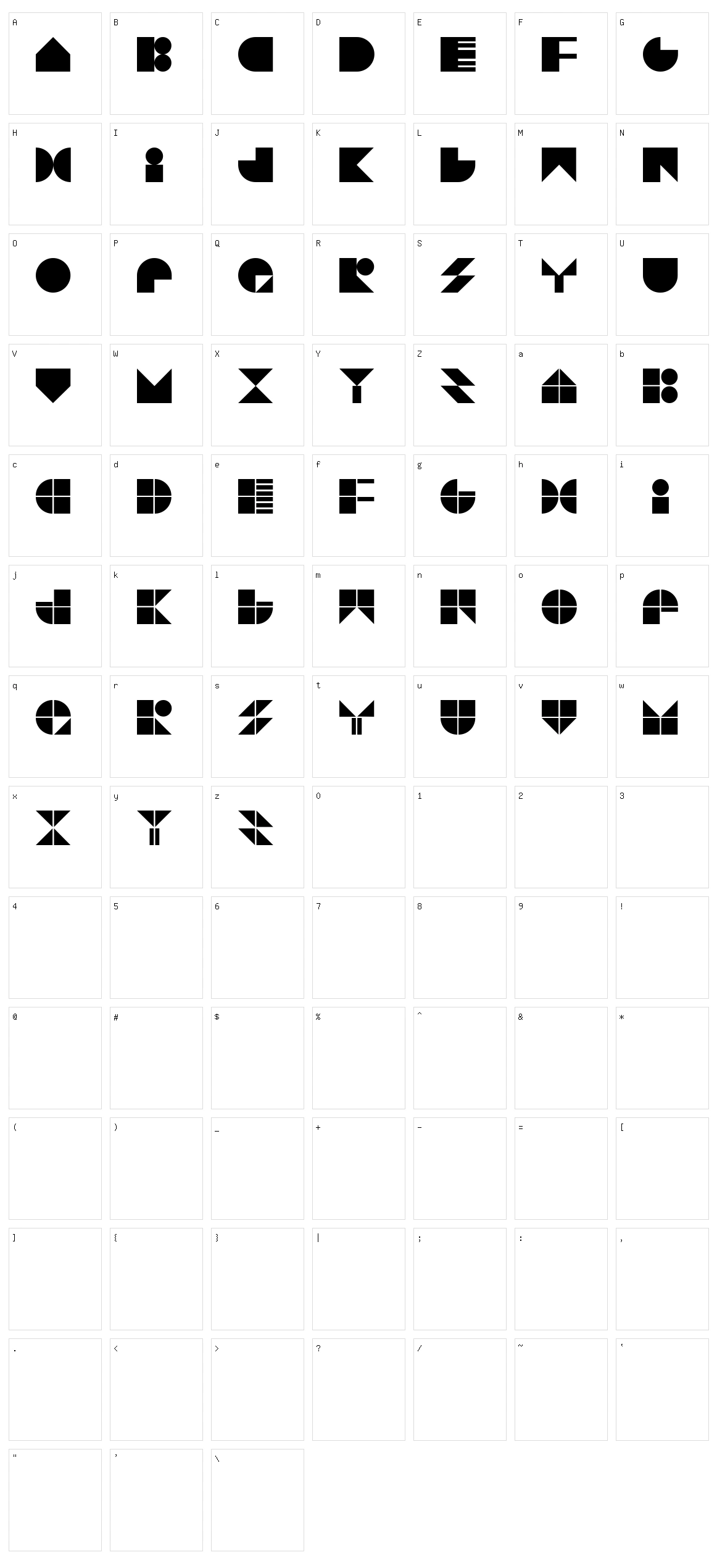 Try Type Character Set